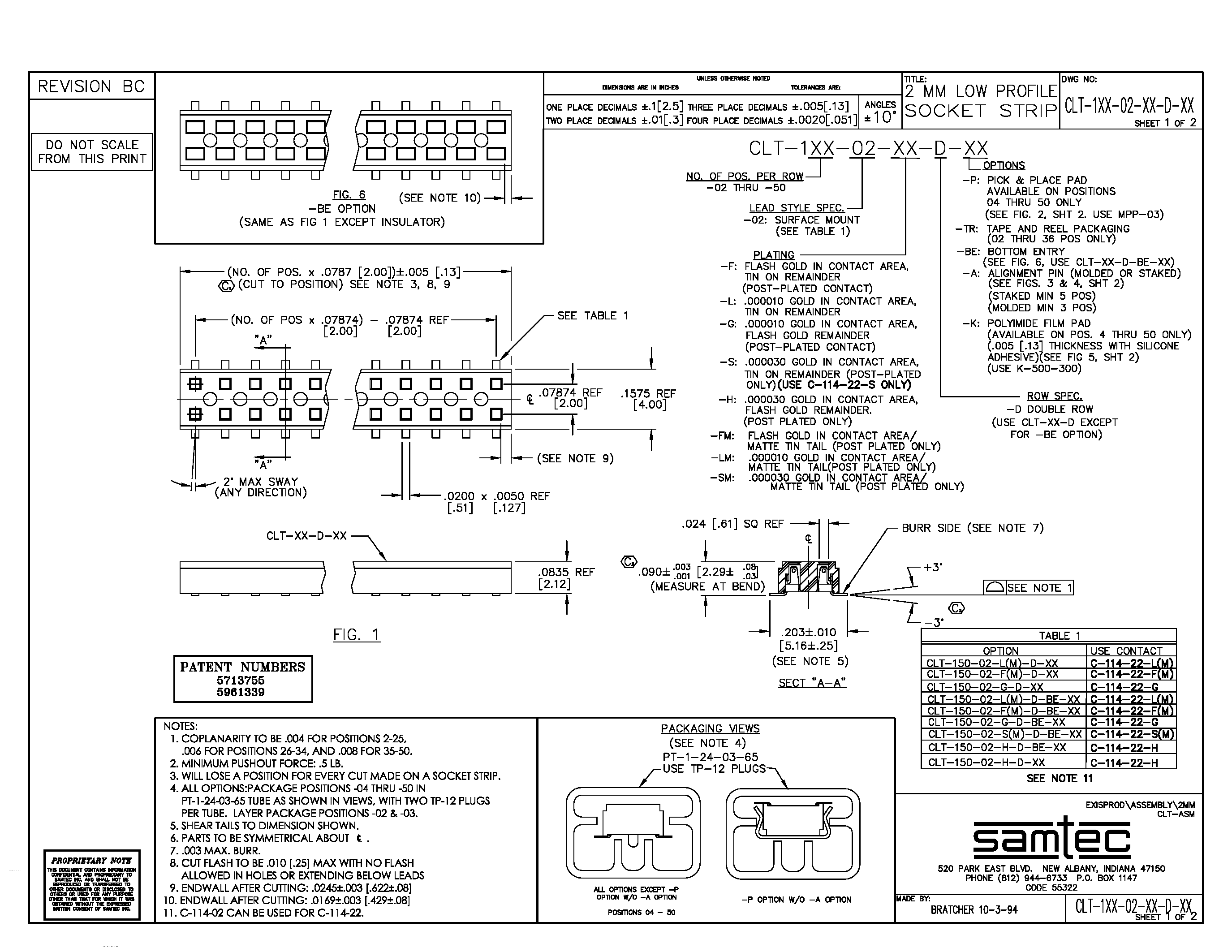 Datasheet CLT-114-22 - Connector page 1