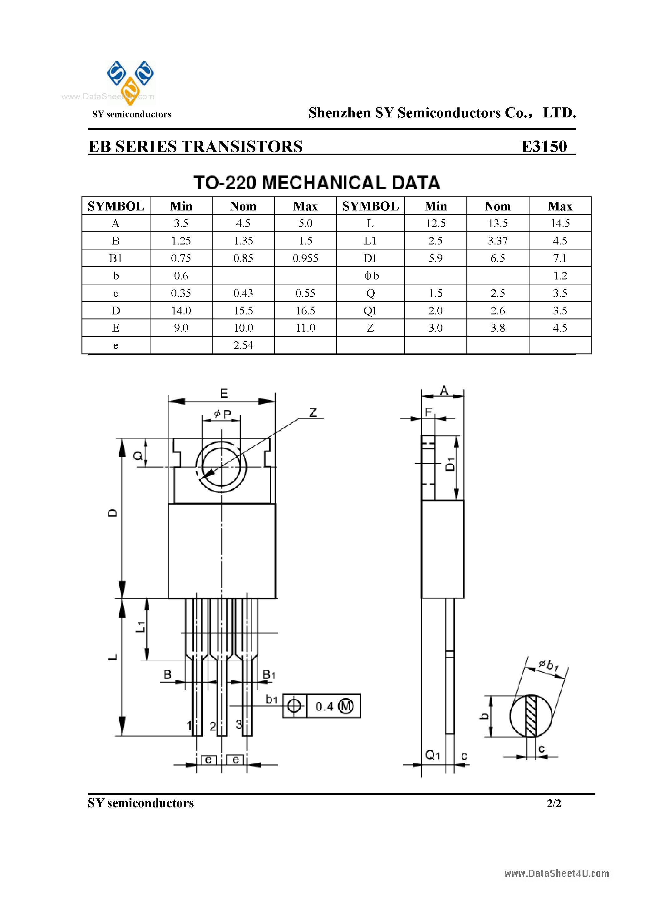 Даташит E3150 - Transistors страница 2