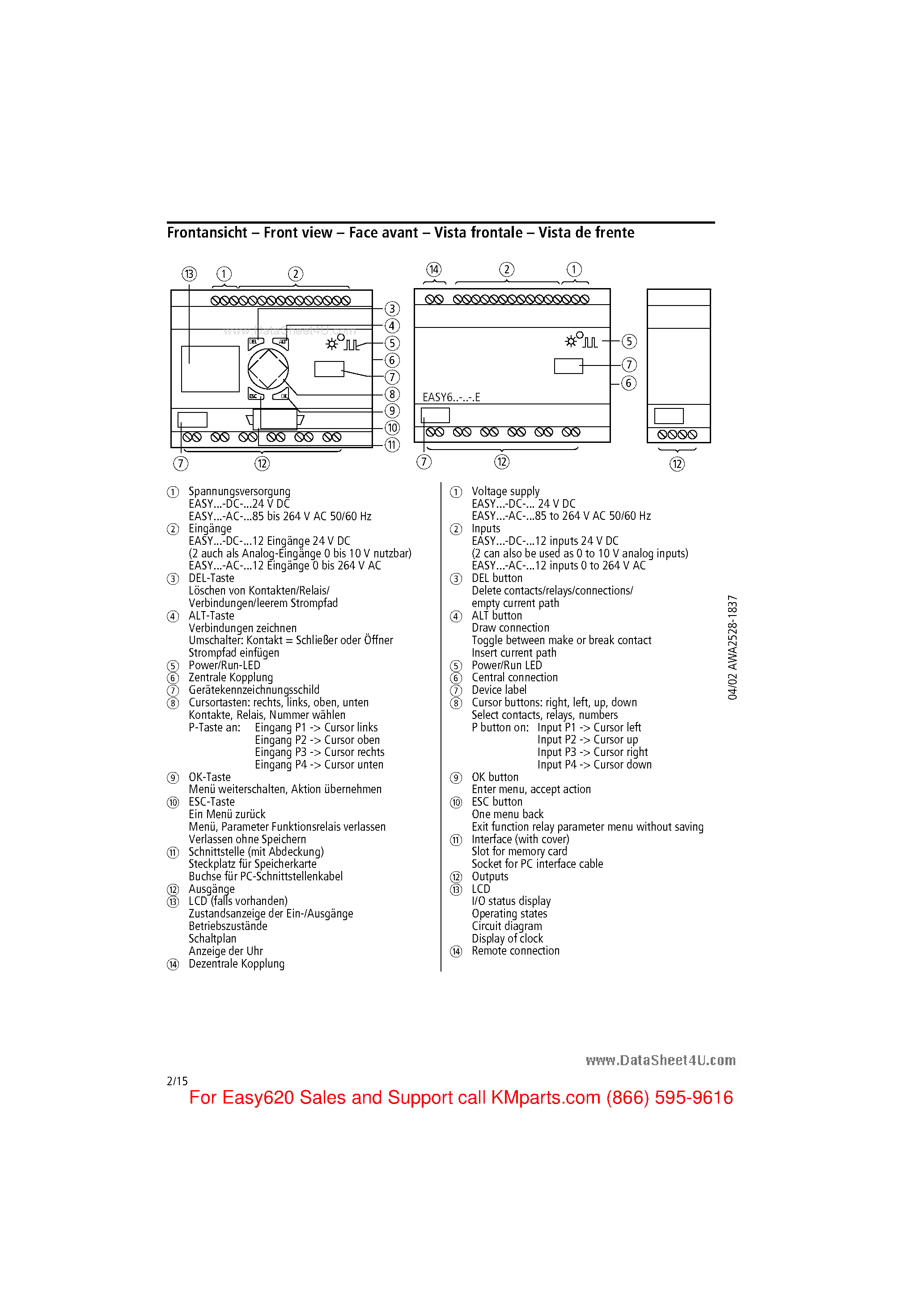 Даташит EASY200 - easy Control relay страница 2