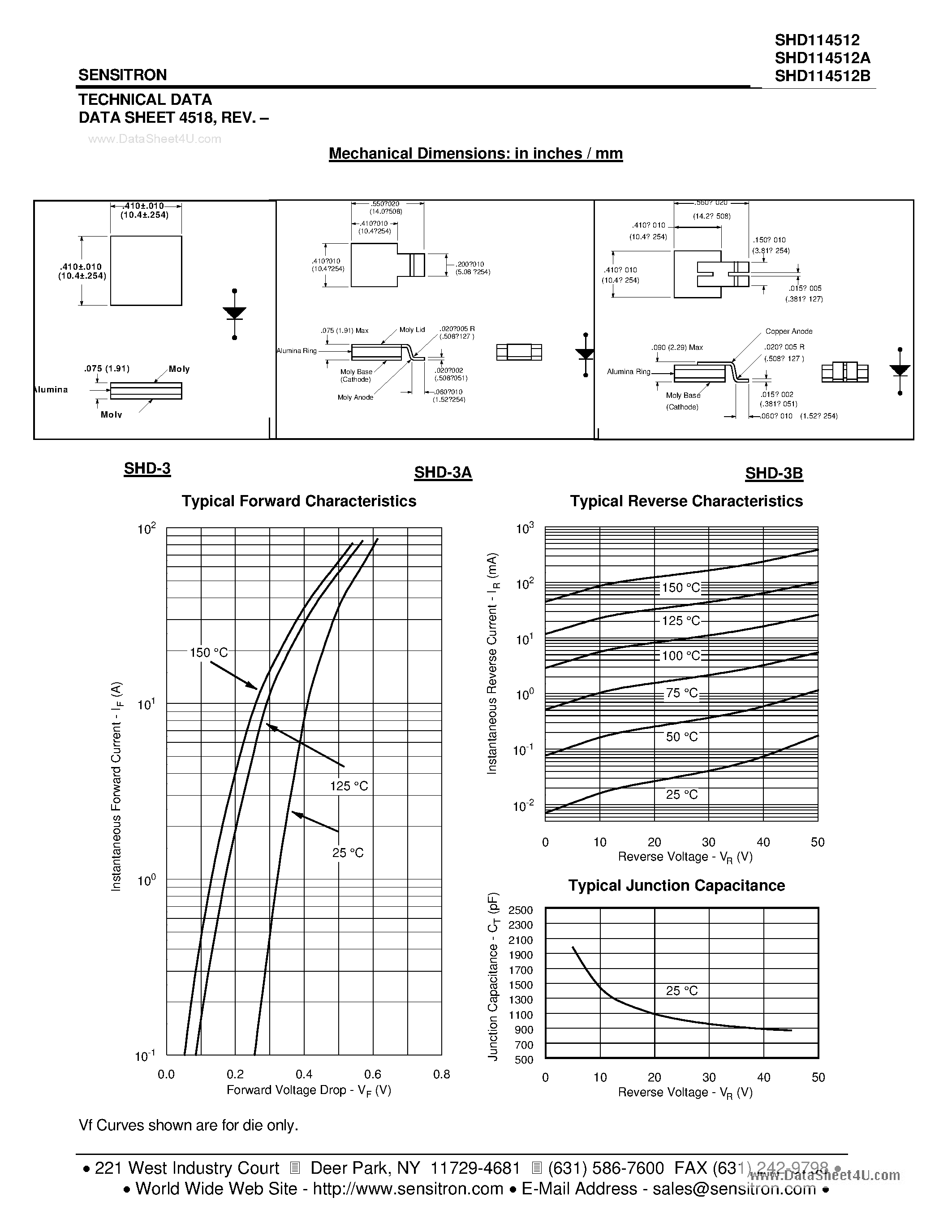 Datasheet SHD114512 - POWER SCHOTTKY RECTIFIER LOW REVERSE LEAKAGE page 2