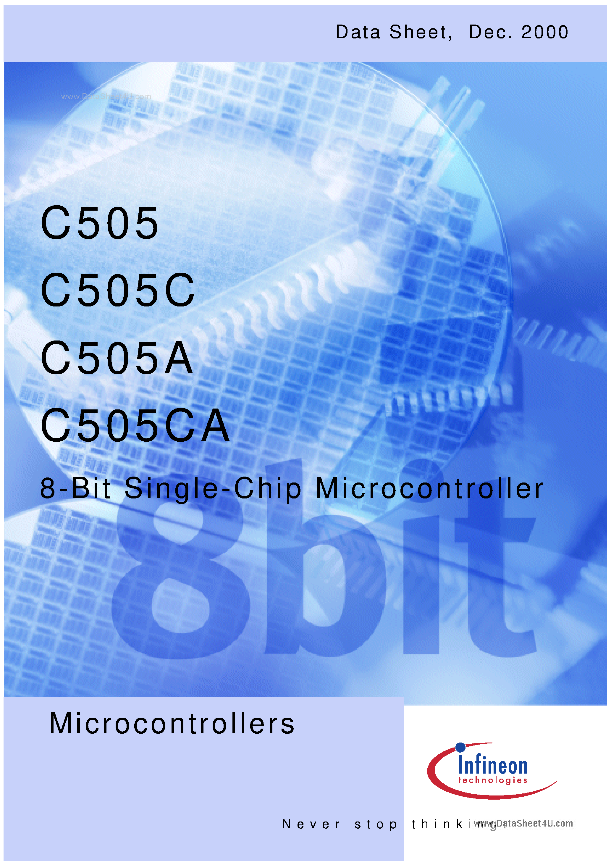 Даташит на микросхему C505 страница 1 Даташит C505 - 8-bit Single-chip Microcontroller страница 1