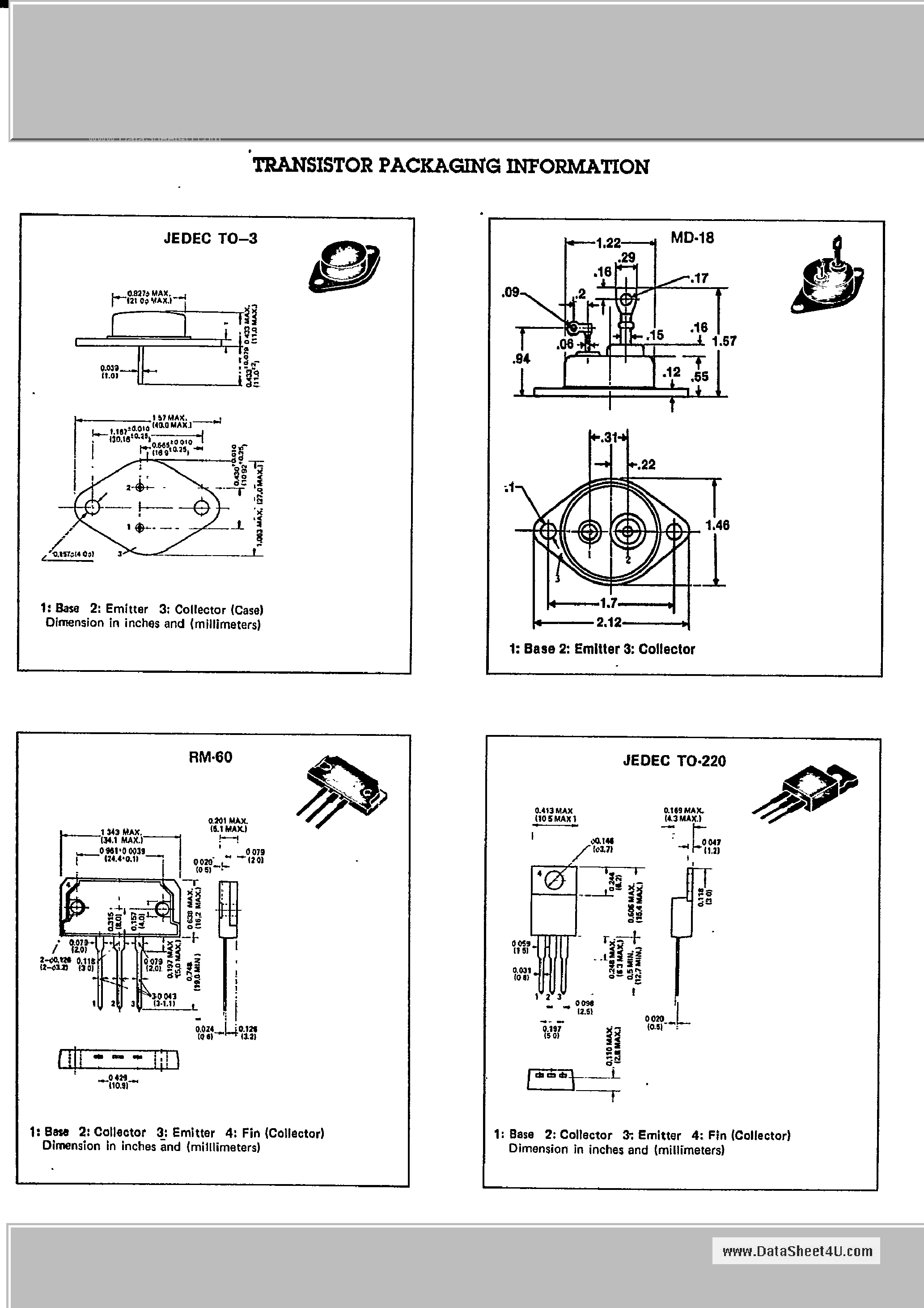 Datasheet 2SA1045 page 2 Datasheet 2SA1045 - Silicon Ring Emitter Darlington Transistors page 2