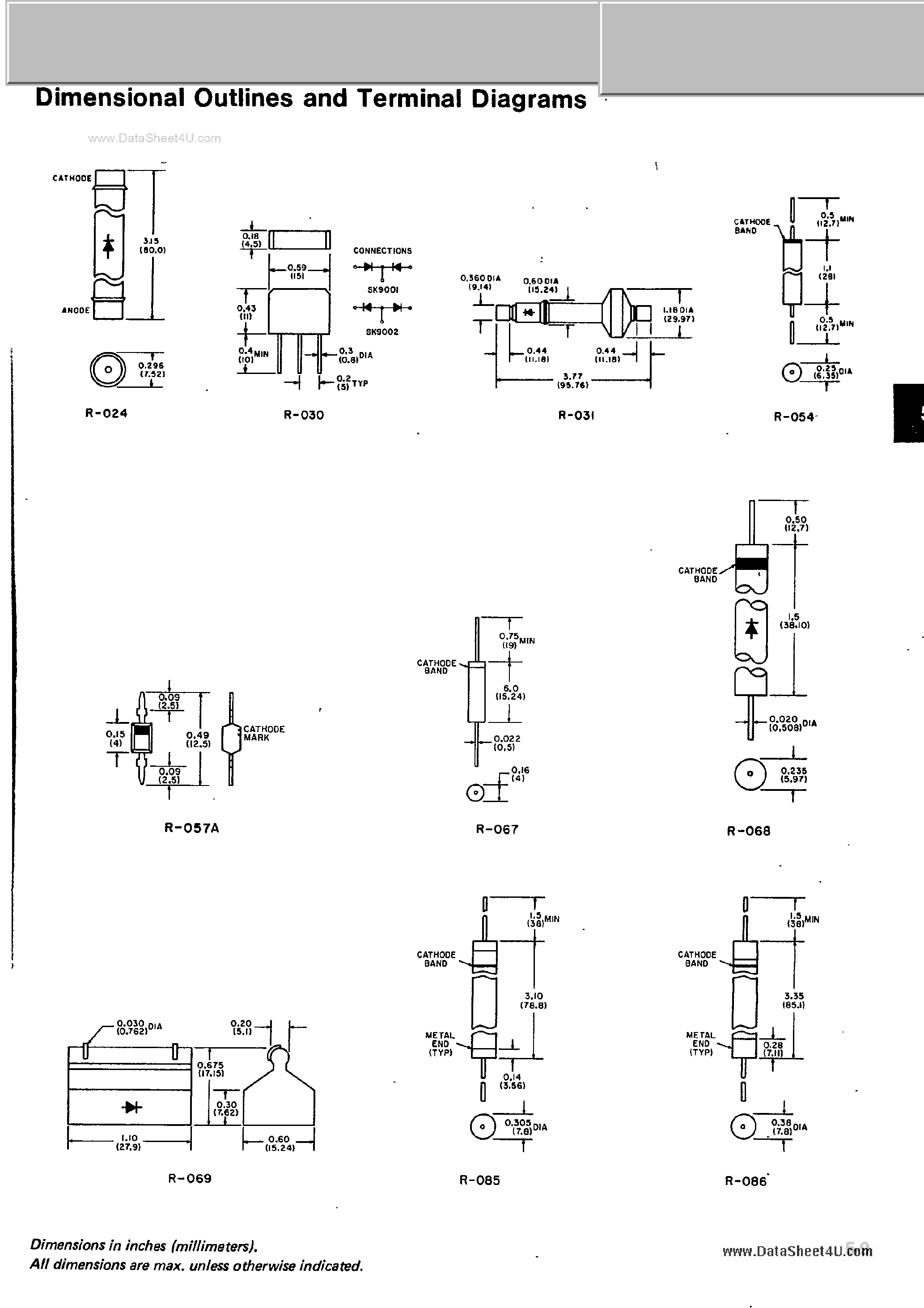 Datasheet SK3110 page 2 Datasheet SK3110 - (SK3110 / SK3120) High Voltage Rectifiers page 2