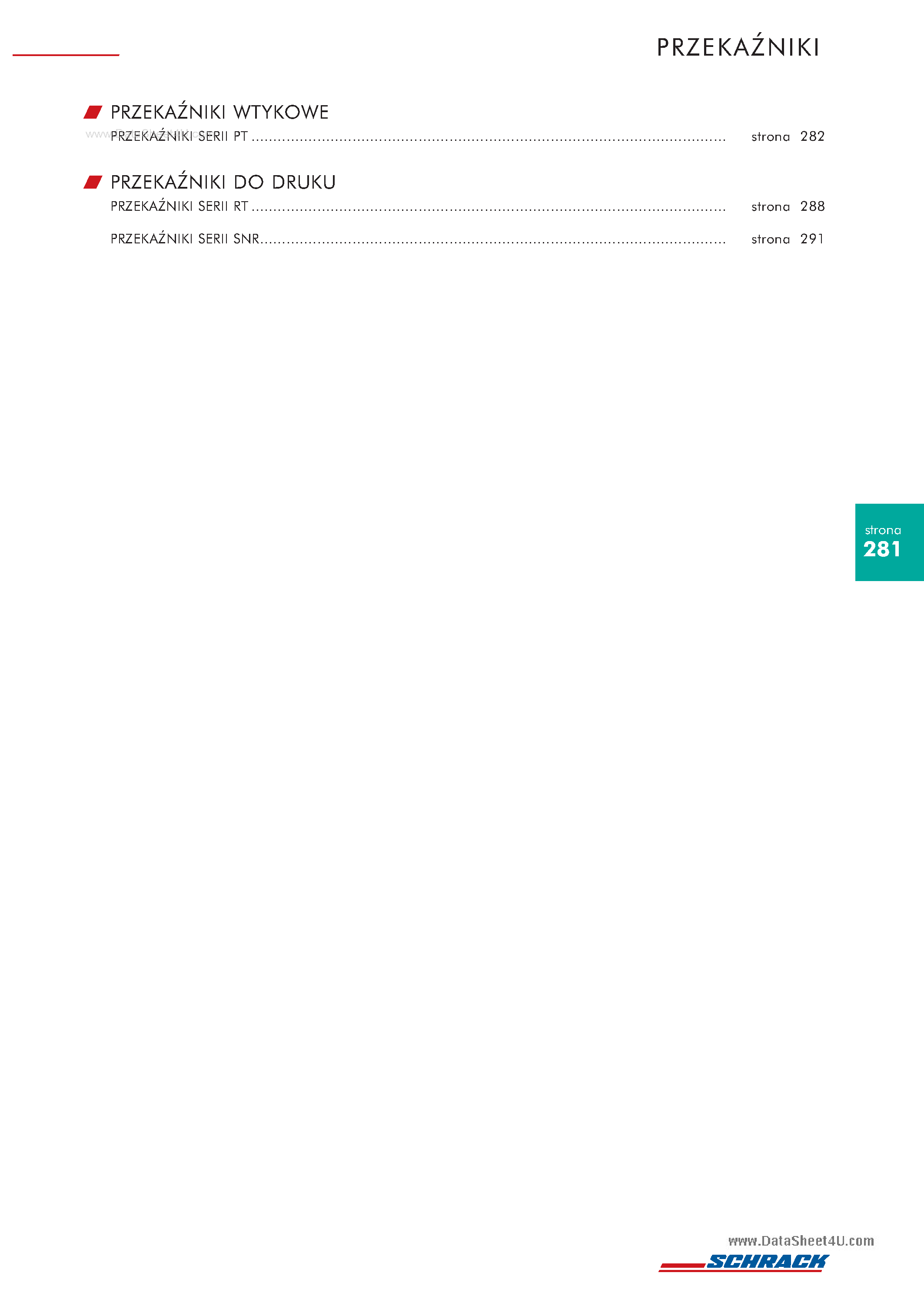 Datasheet YPT78704 - Relay page 1