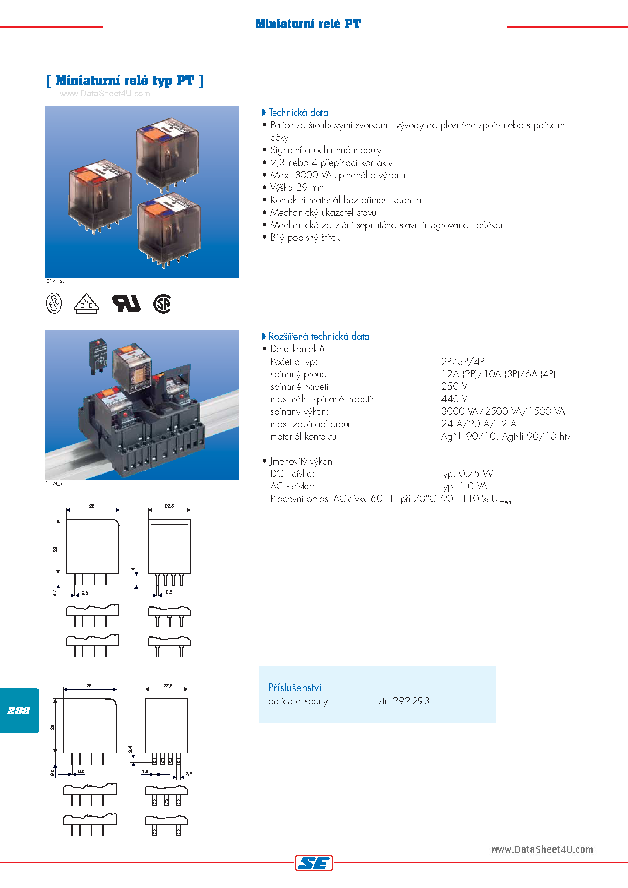 Datasheet YPT78704 - Relay page 1