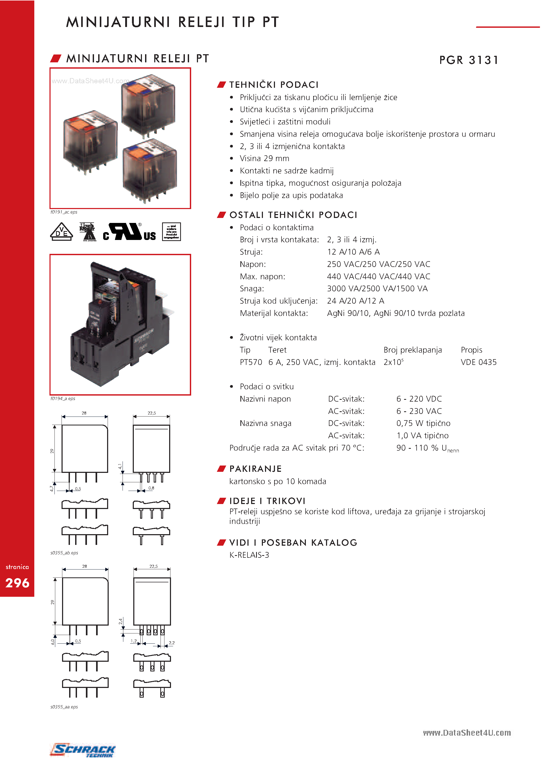 Datasheet YPT78704 - Relay page 2