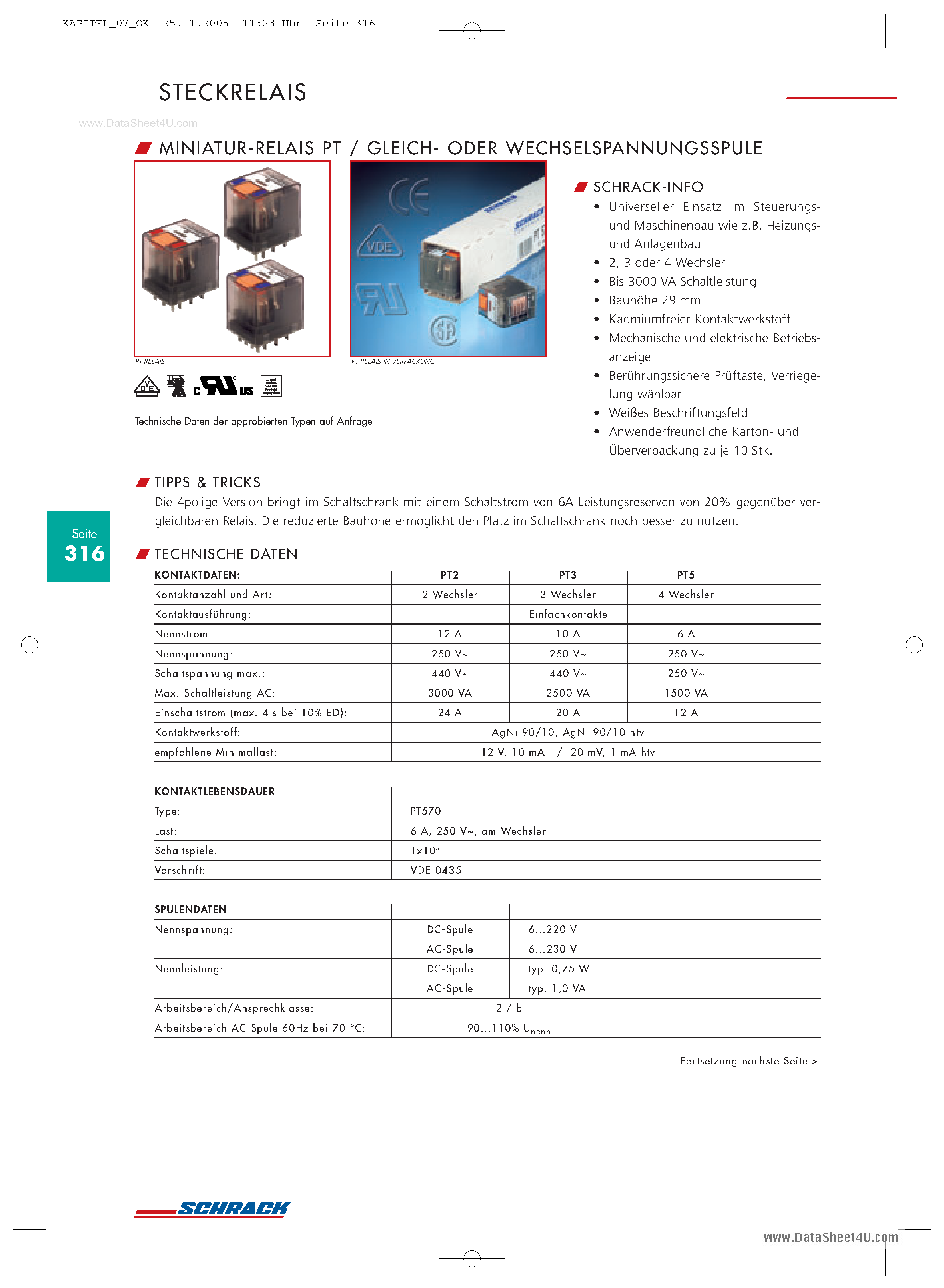 Datasheet YPT78704 - Relay page 2
