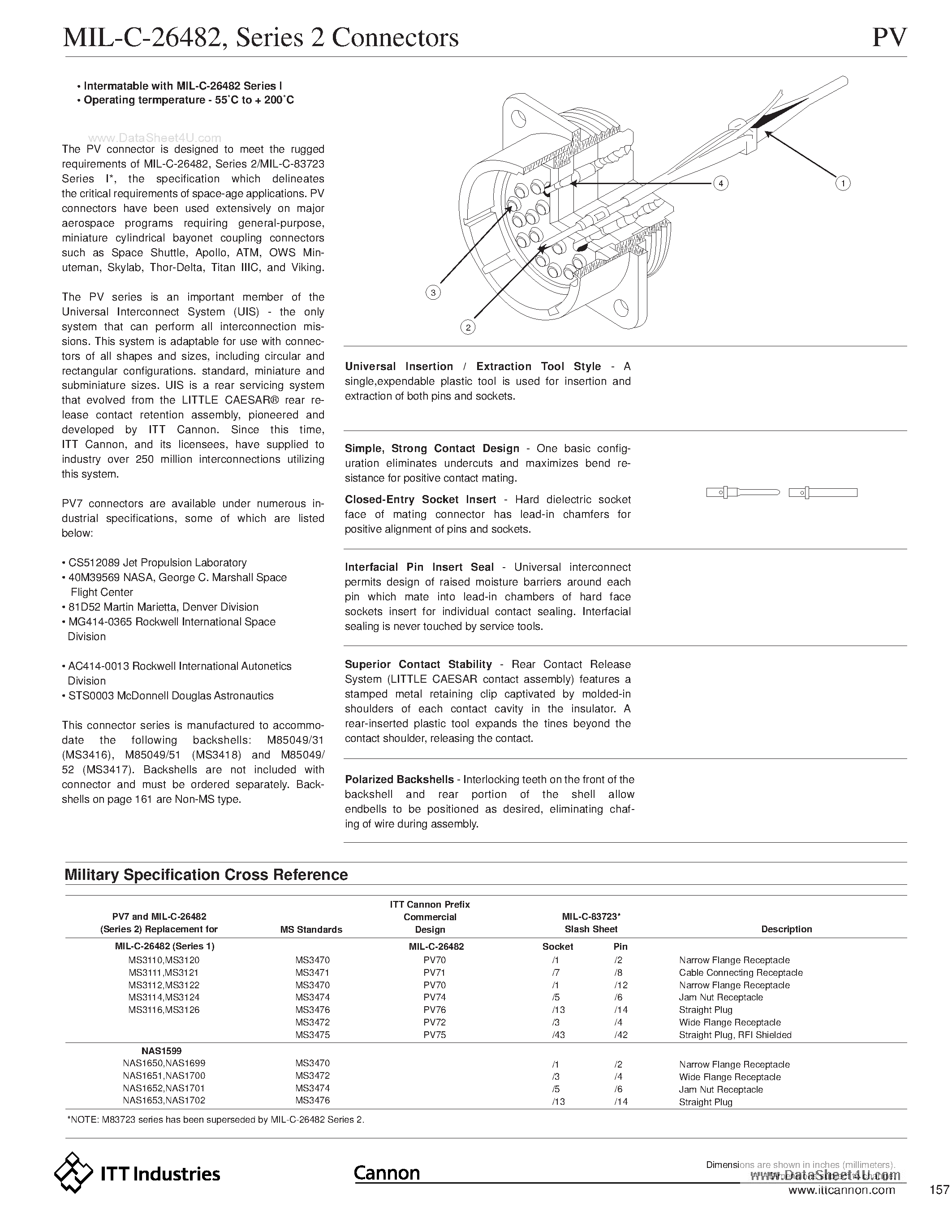 Datasheet MS3476Axx-xxx - Series 2 Connectors PV page 1