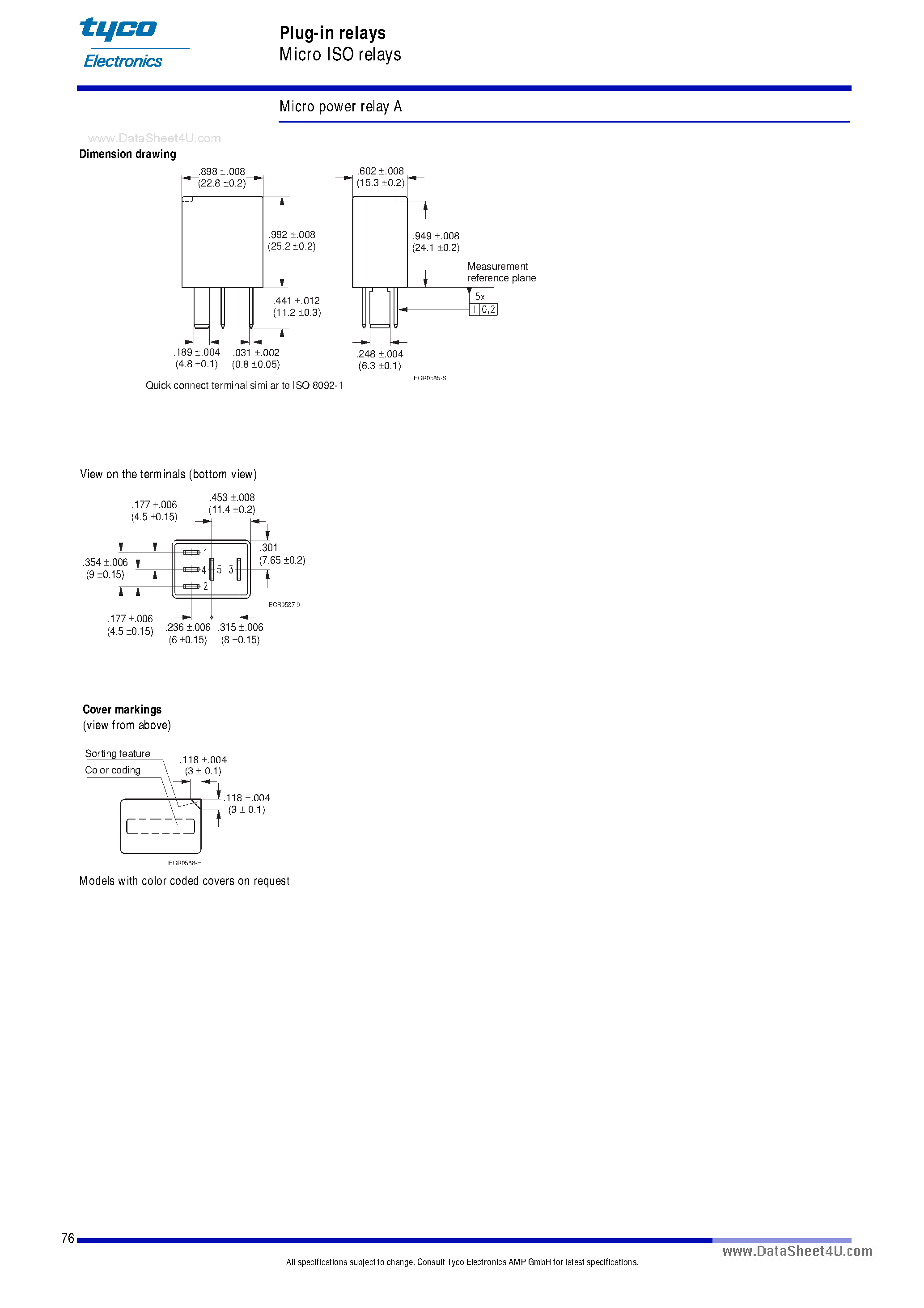 Datasheet V23074-A1001-A403 page 2 Datasheet V23074-A1001-A403 - Relay page 2