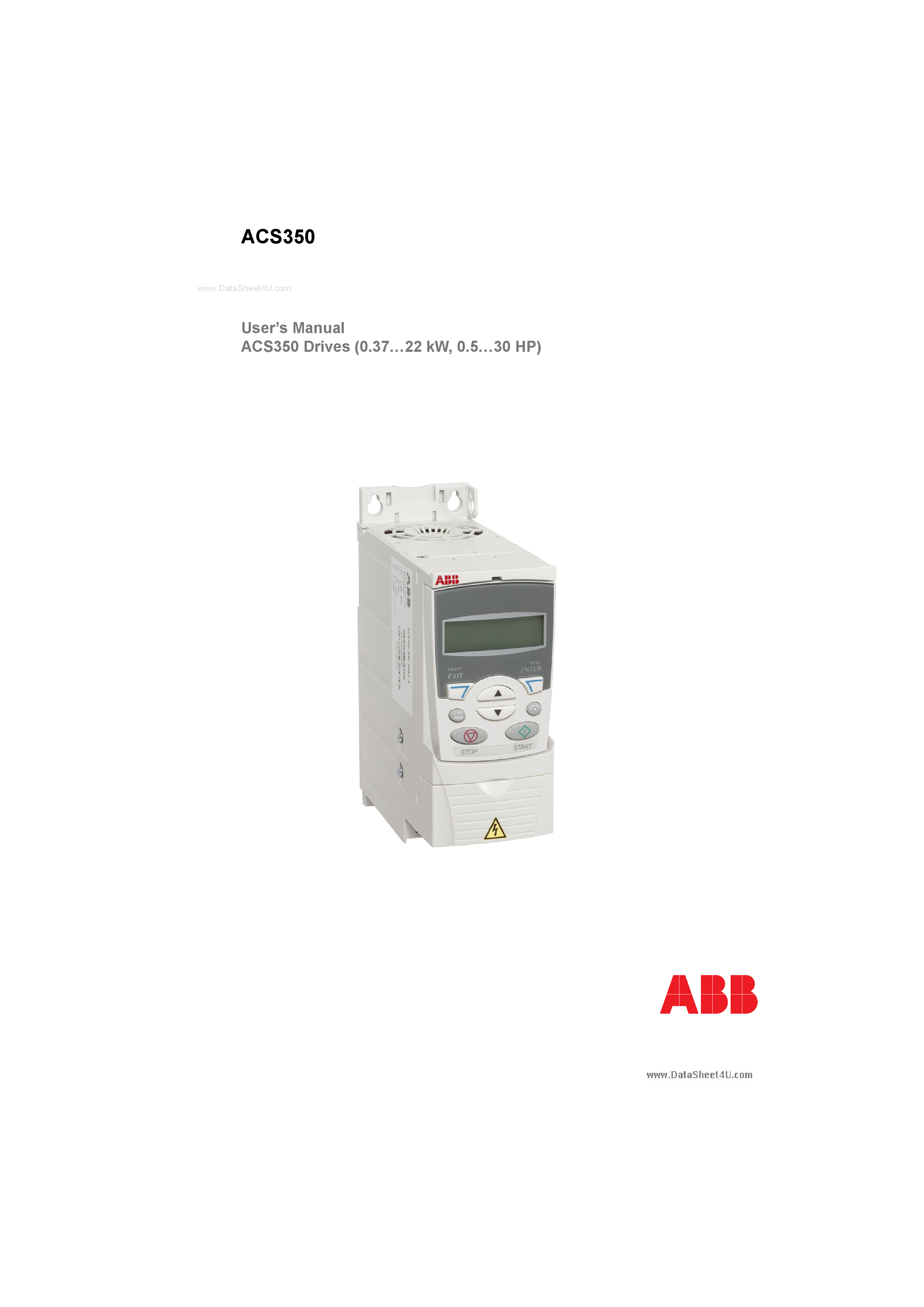 Datasheet ACS350 page 1 Datasheet ACS350 - User Manual page 1