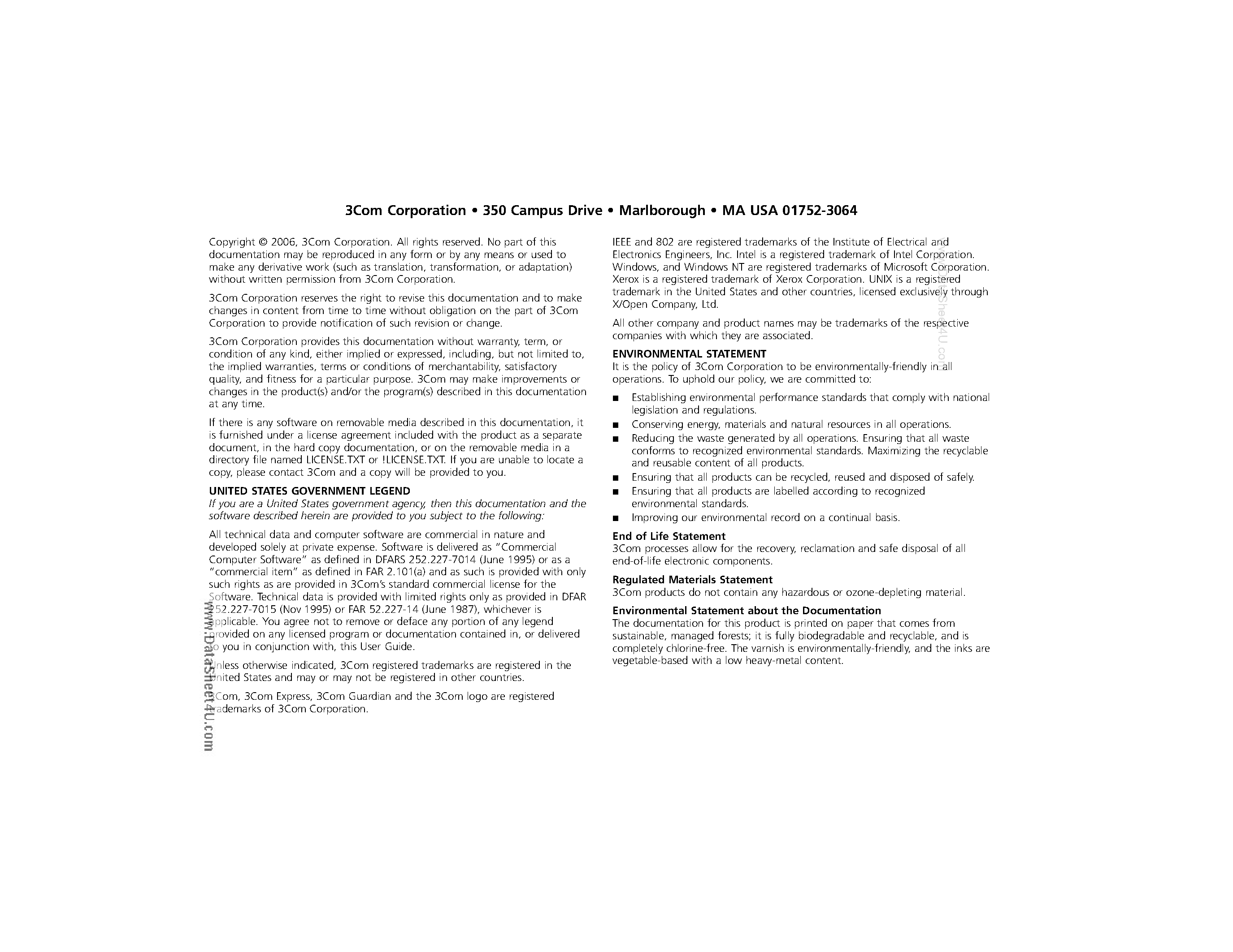 Даташит на микросхему 3C16475CS страница 2 Даташит 3C16475CS - Baseline Switch 2226 Plus User Guide страница 2
