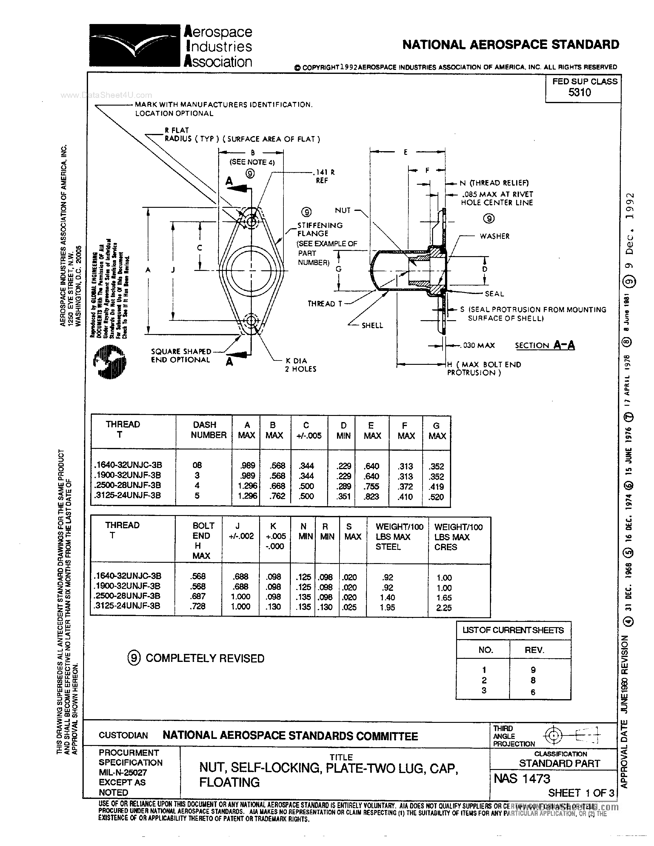 Datasheet NAS1473 - NAS1473 page 1