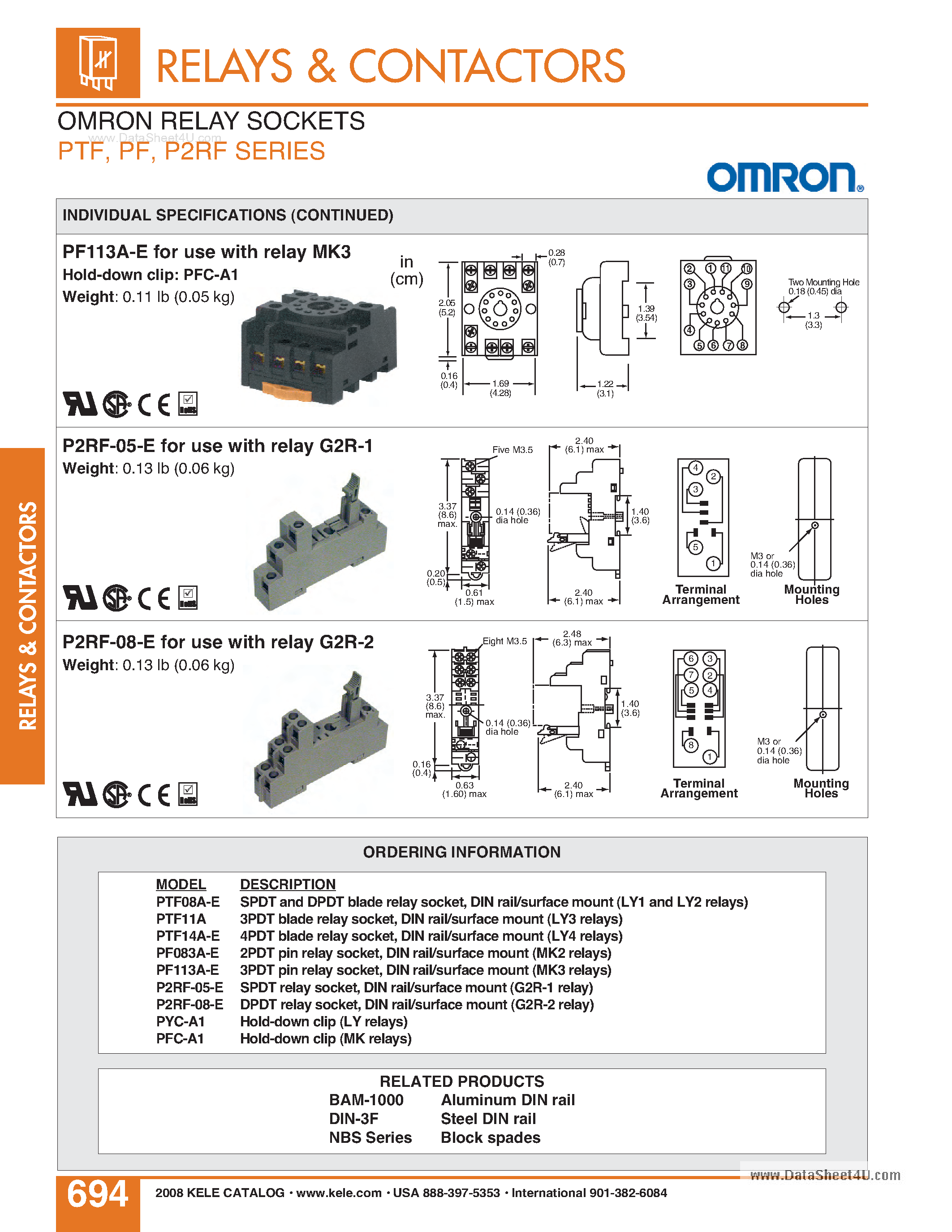 Даташит на микросхему PTF08A-E страница 2 Даташит PTF08A-E - Relay страница 2