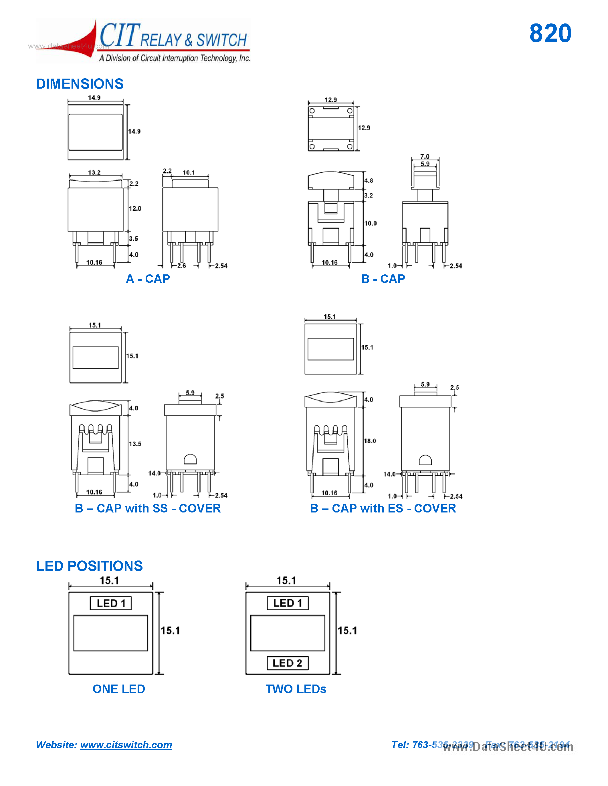 Даташит на микросхему 820L страница 2 Даташит 820L - CIT SWITCH страница 2