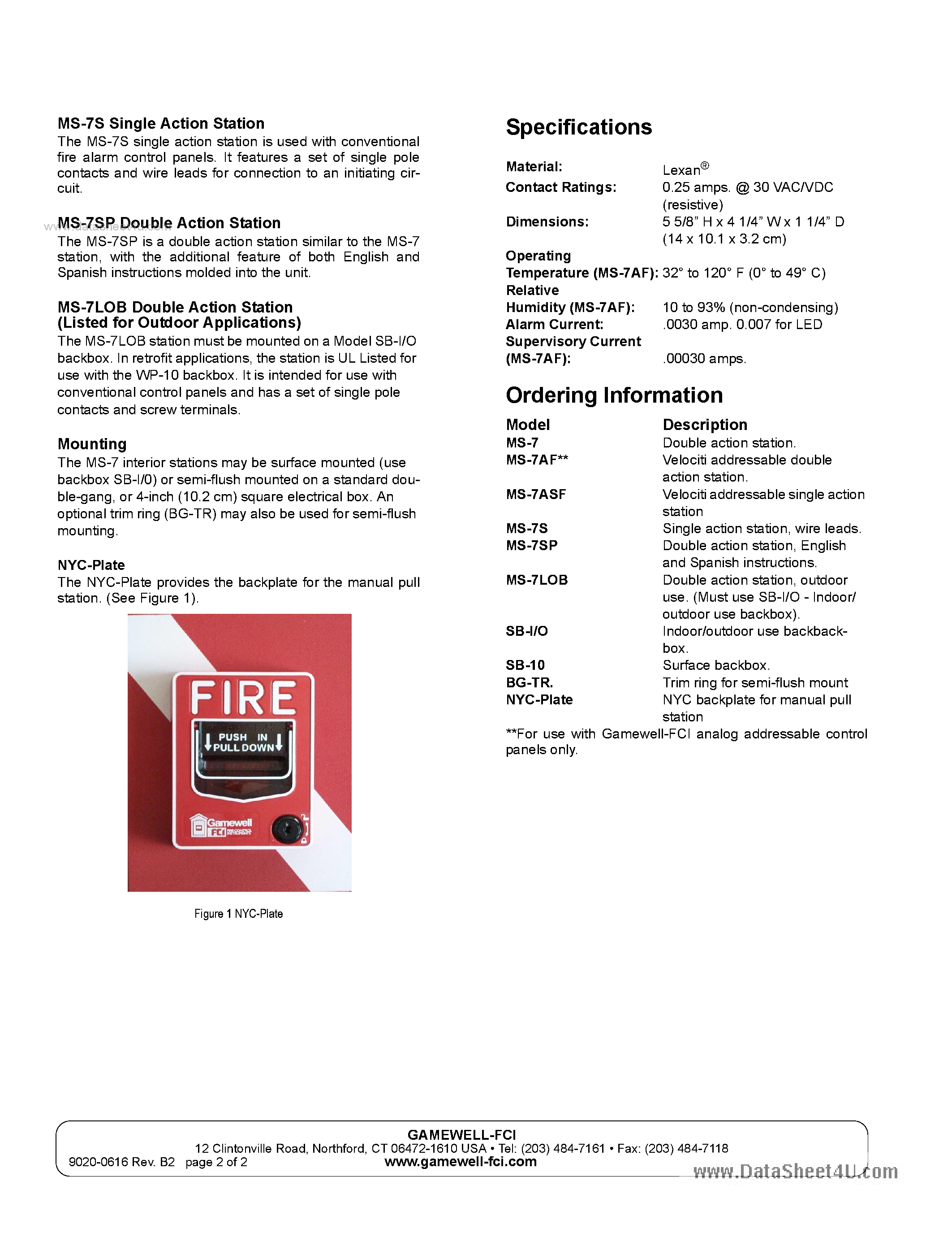 Даташит на микросхему MS-7 страница 2 Даташит MS-7 - Double action station страница 2