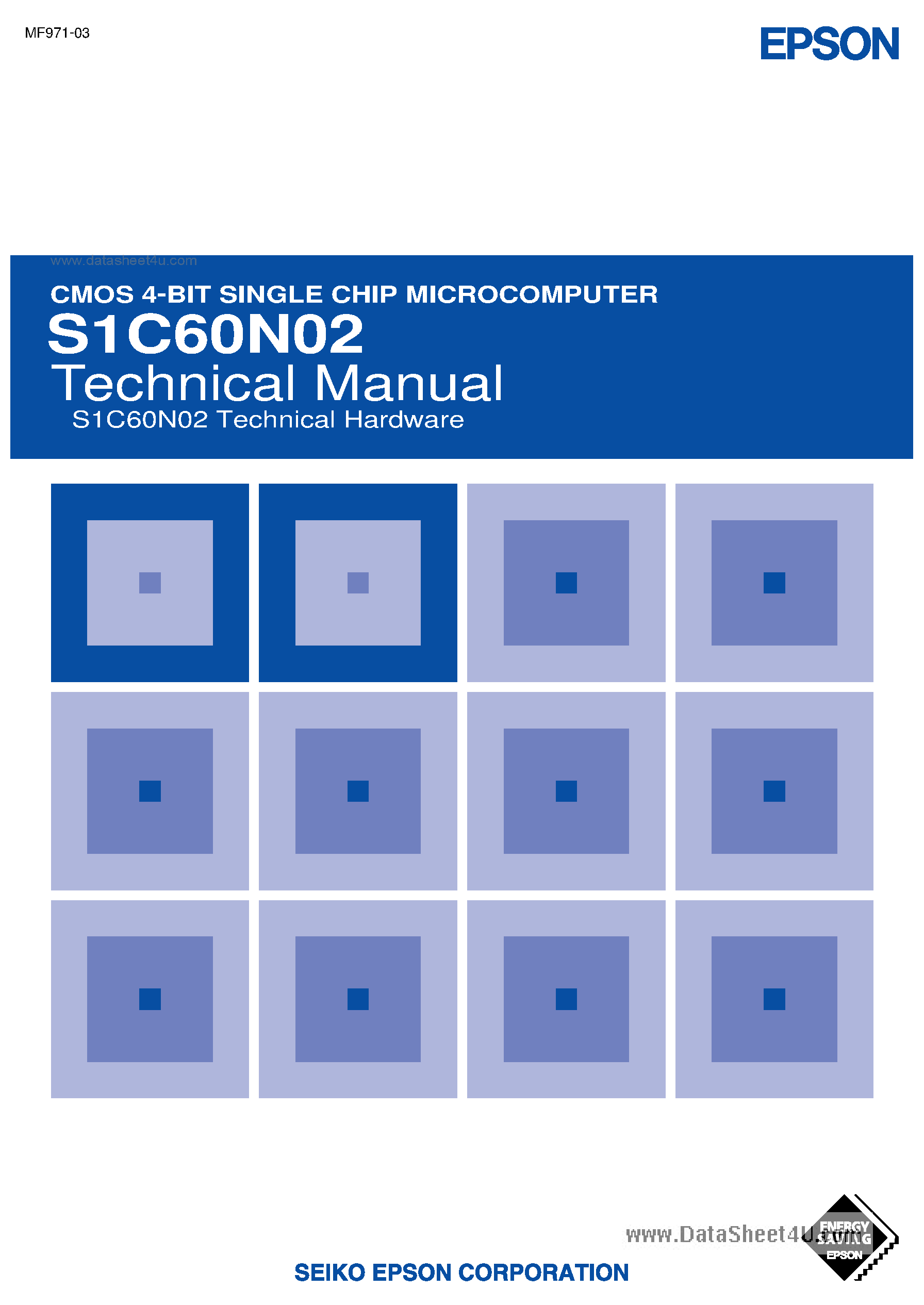 Datasheet S1C60N02 - CMOS 4-Bit Single Chip Microcomputer page 1