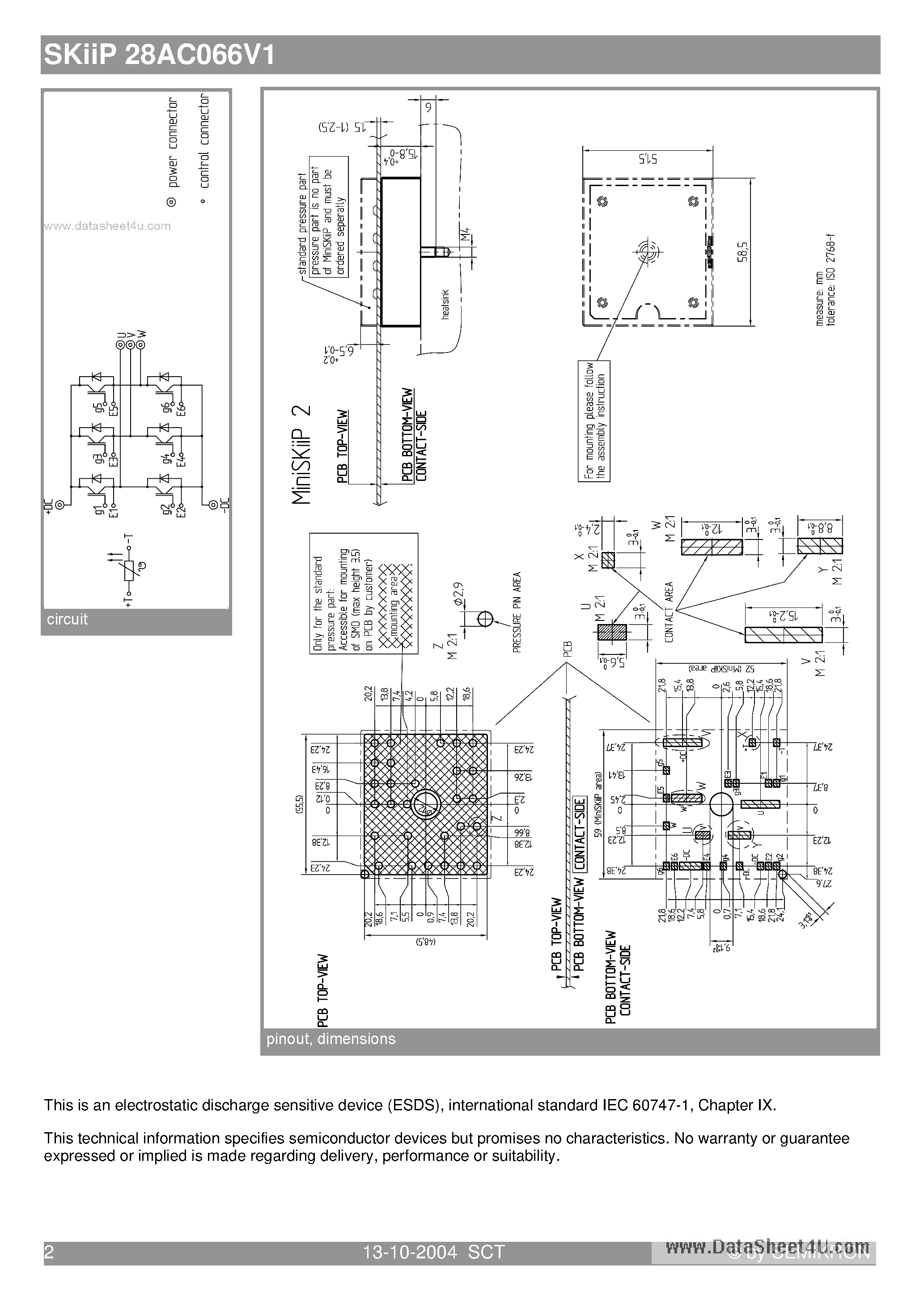 Datasheet SKIIP28AC066V1 - 3-phase bridge Rectifier page 2