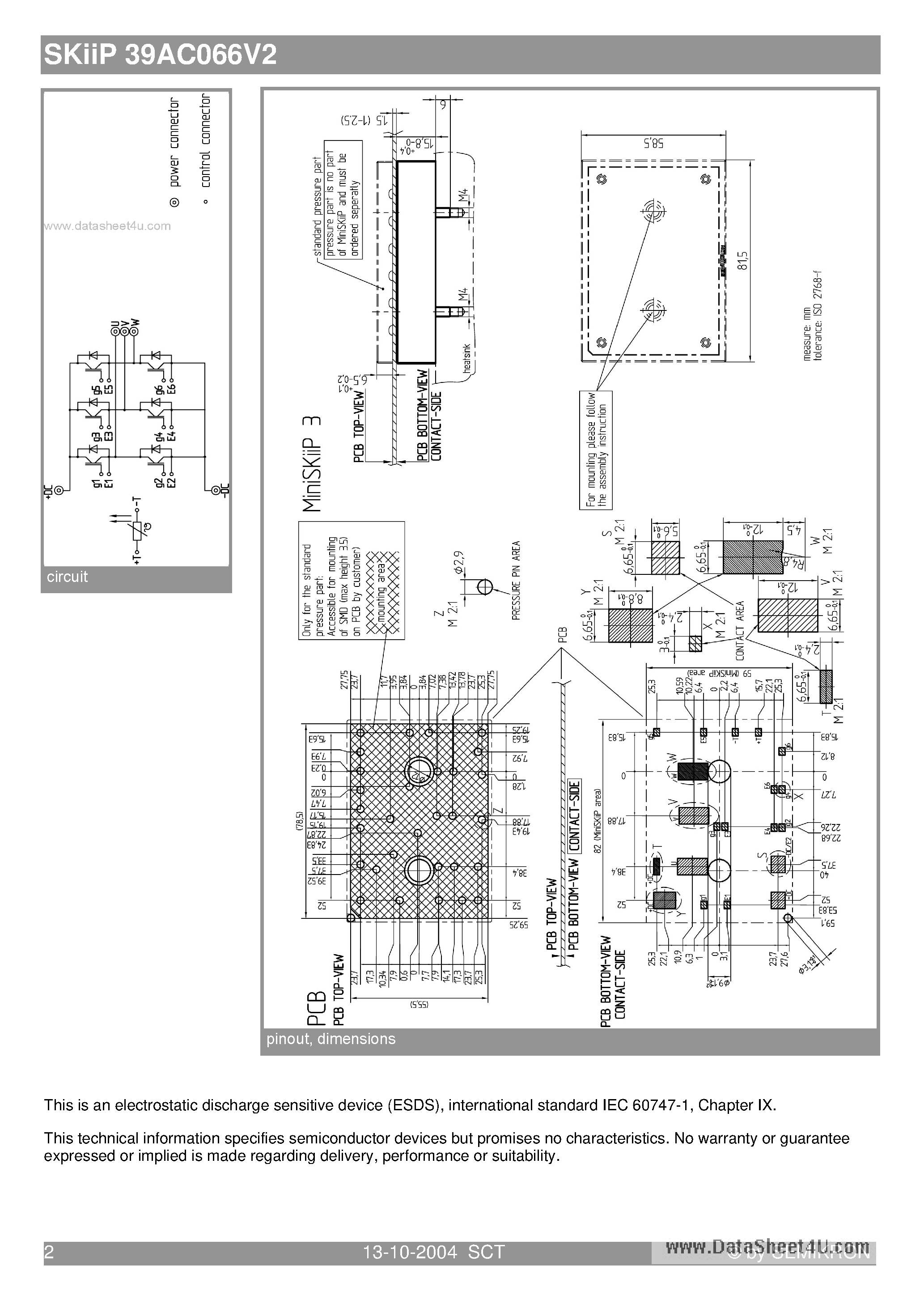 Datasheet SKIIP39AC066V2 - 3-phase bridge inverter page 2