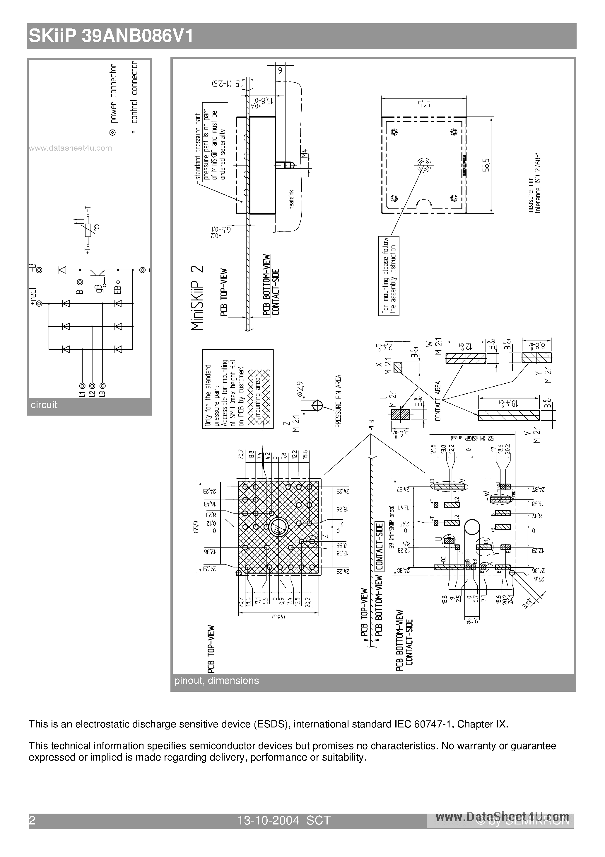 Datasheet SKIIP39ANB086V1 - 3-phase bridge rectifier brake chopper page 2