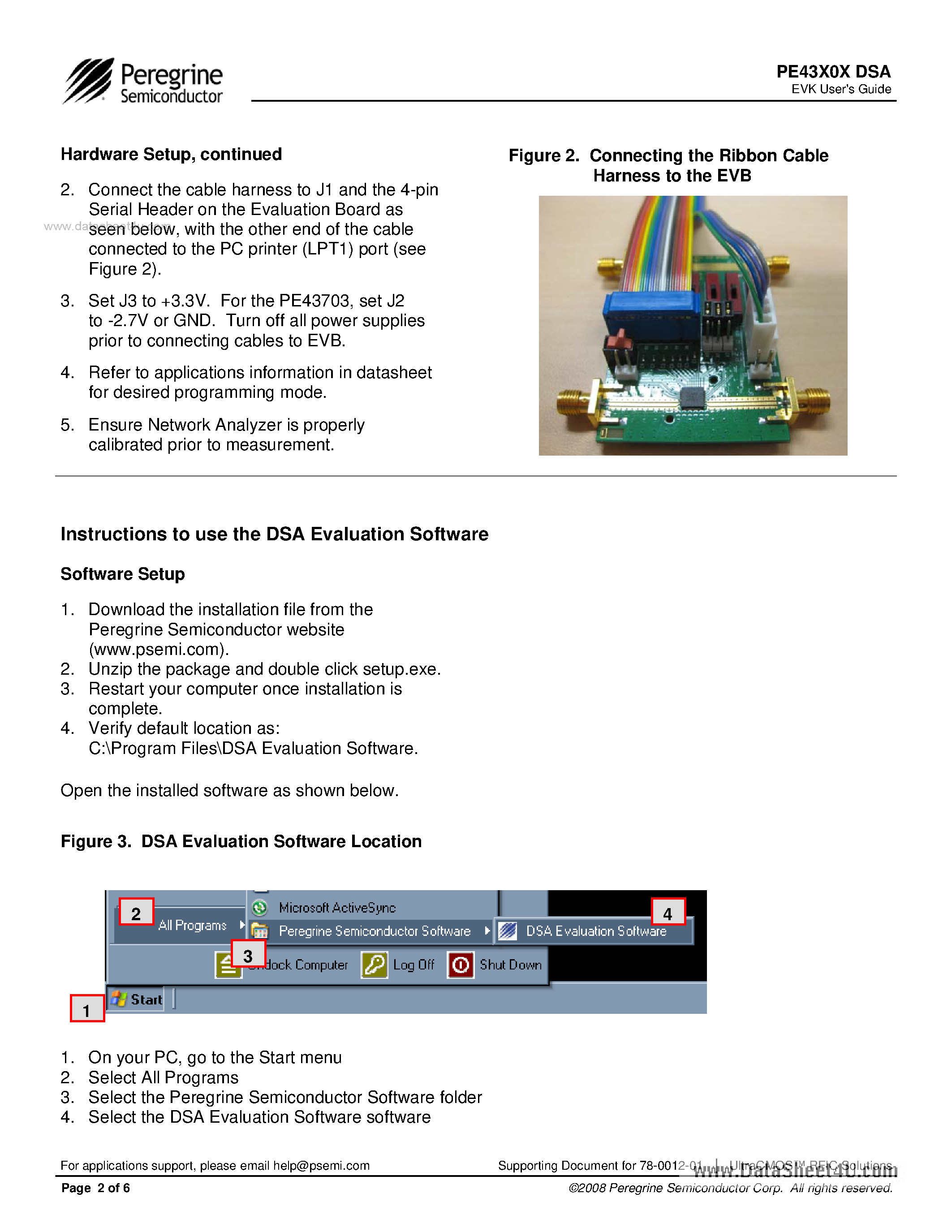 Datasheet PE43204 - (PE43x0x) 5-bit RF Digital Attenuator page 2
