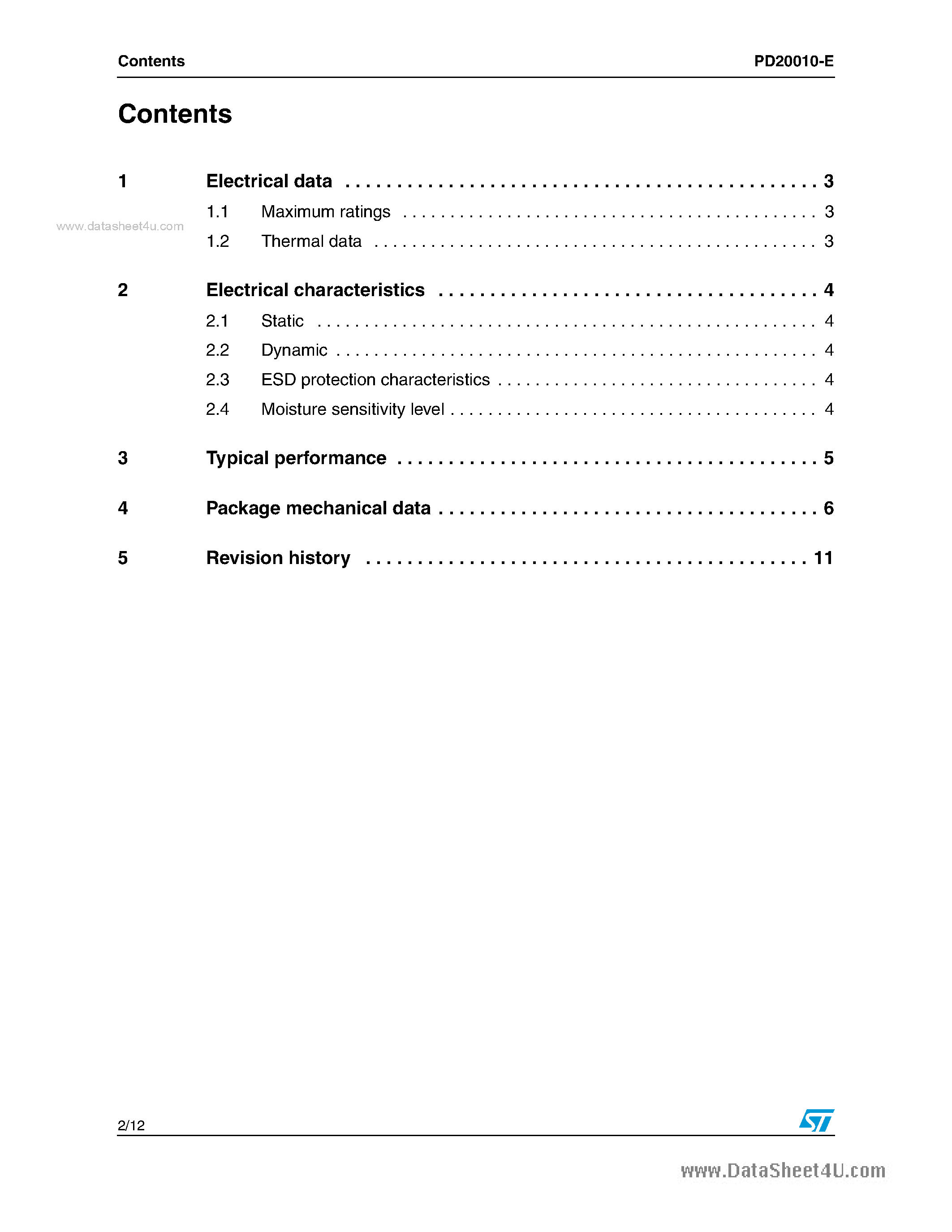Datasheet STAP85050 - RF power transistor page 2