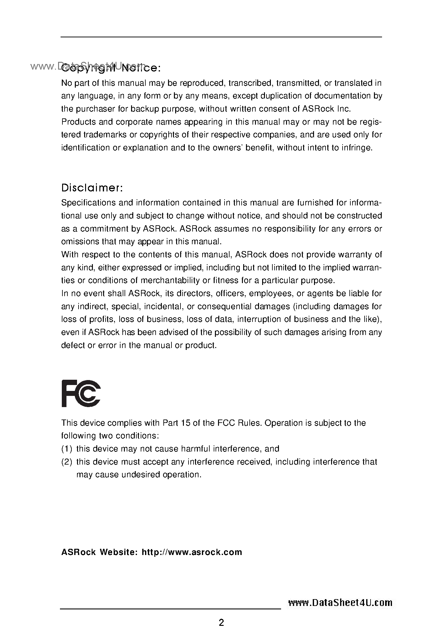 Даташит P4I65GV - User Manual страница 2