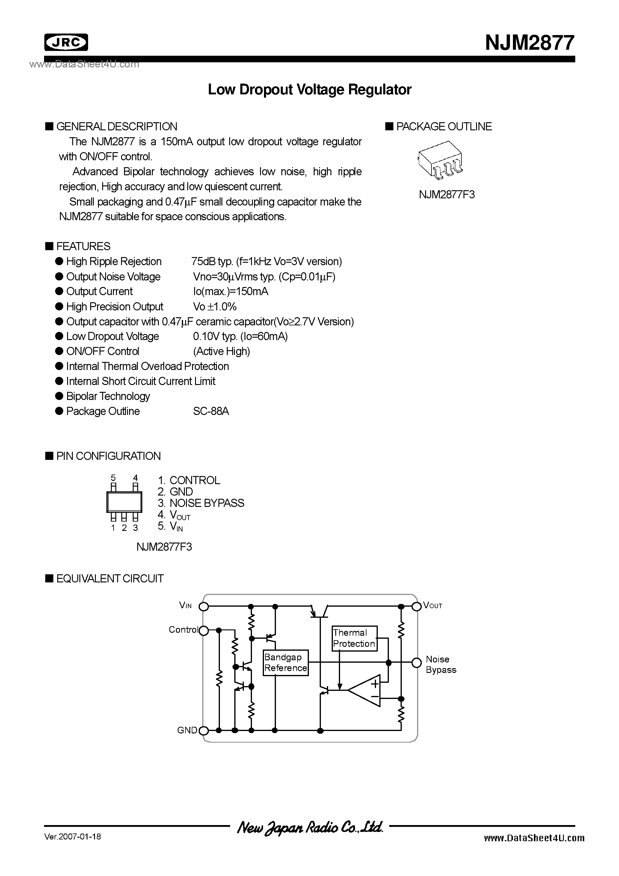 Datasheet NJM2877 - 1.5 page 1