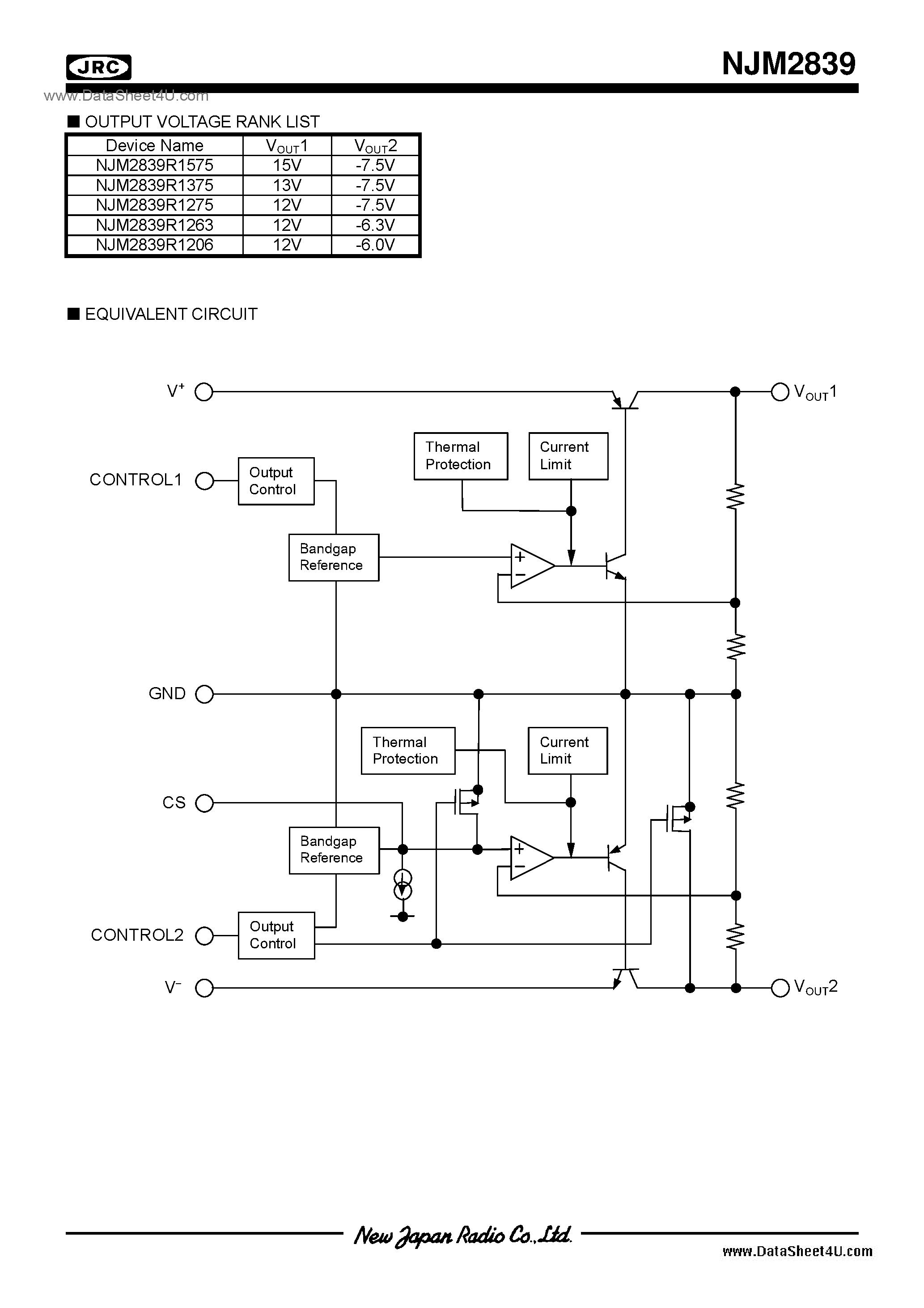 Datasheet NJM2839 - -6 page 2
