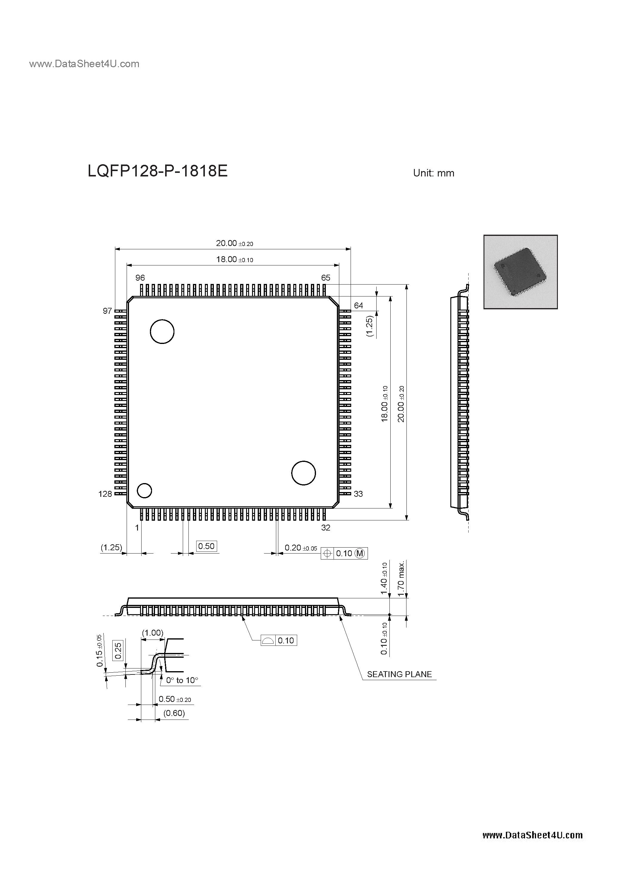 Datasheet LQFP128-P-1818E page 1 Datasheet LQFP128-P-1818E - LQFP128-P-1818E page 1