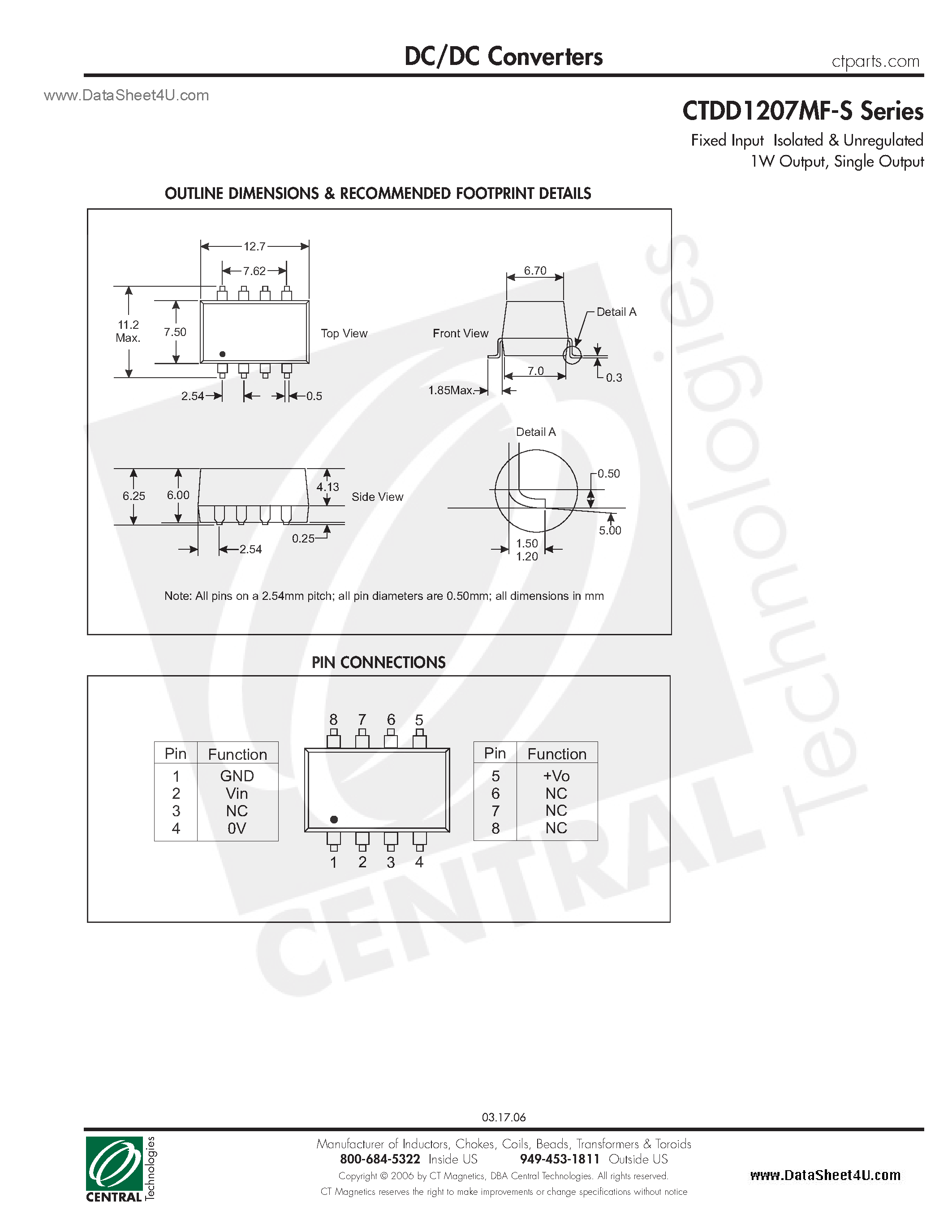 Datasheet CTDD1207MF-S - DC/DC Converters page 2