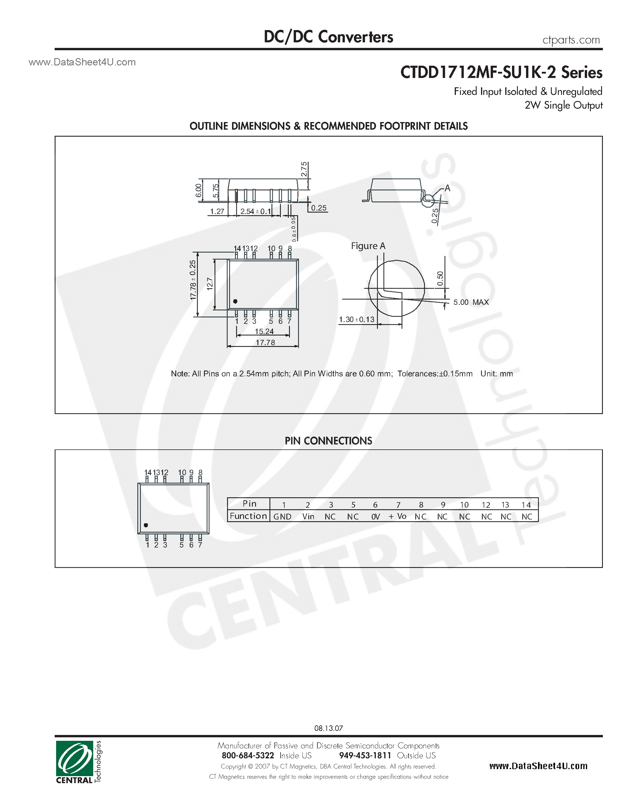 Datasheet CTDD1712MF-SU1K-2 - DC/DC Converters page 2