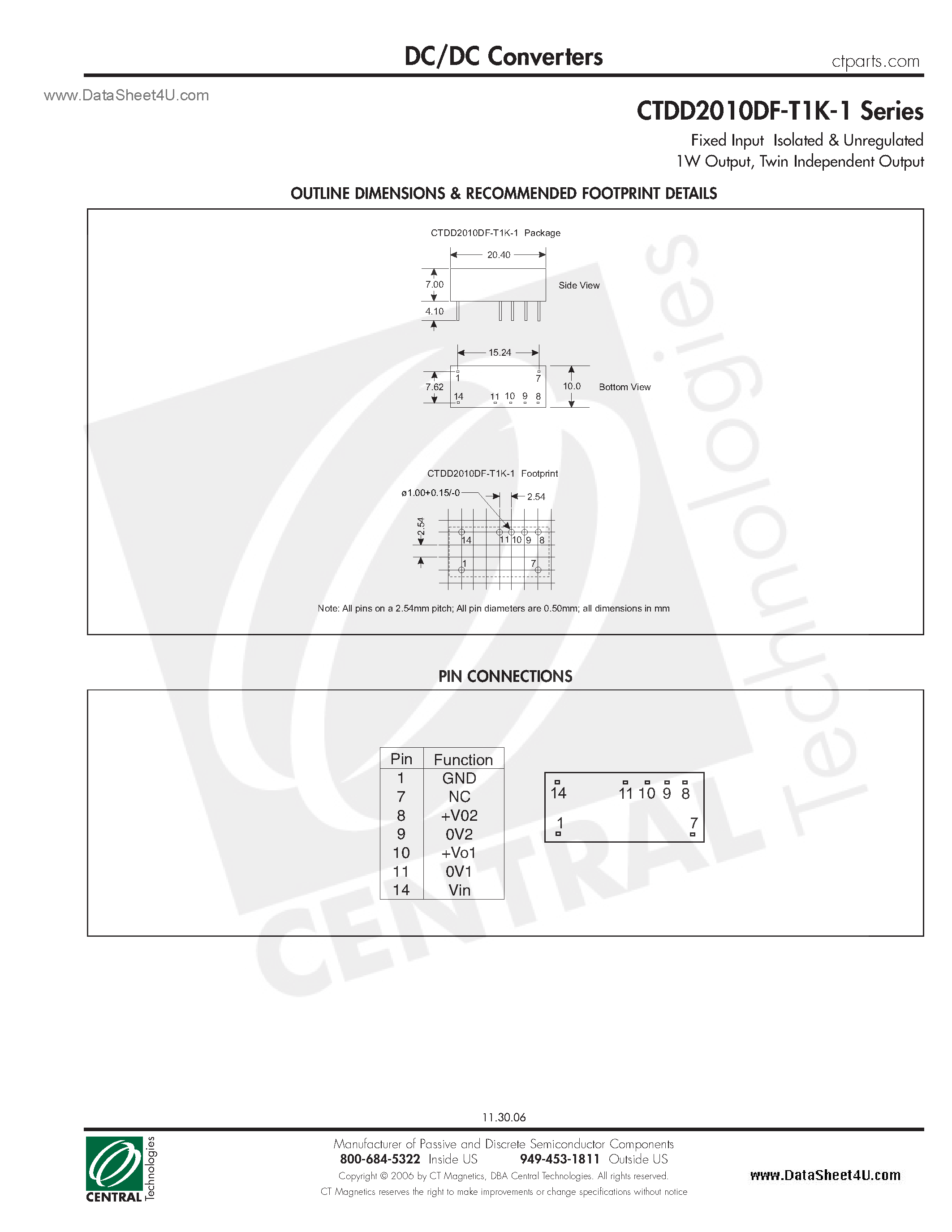 Даташит CTDD2010DF-T1K-1 - DC/DC Converters страница 2