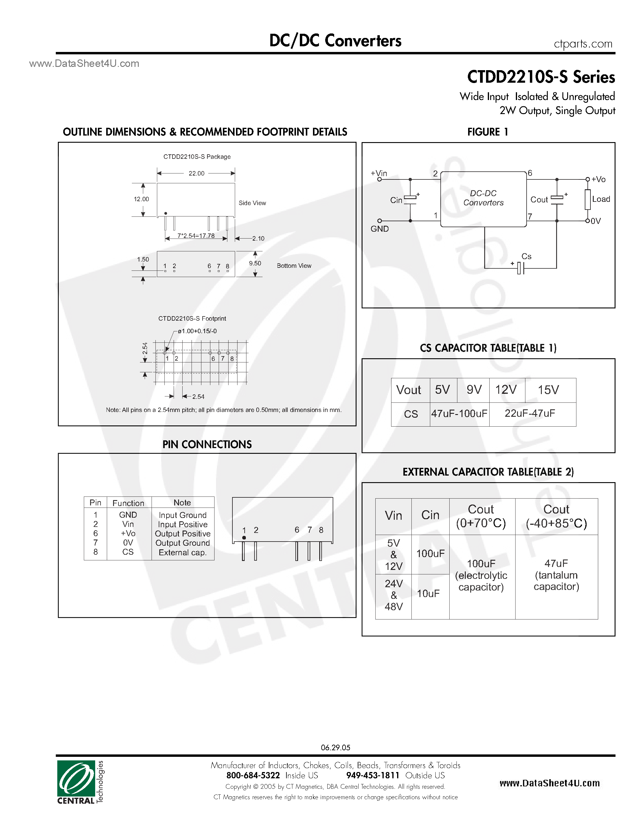 Datasheet CTDD2210S-S - DC/DC Converters page 2