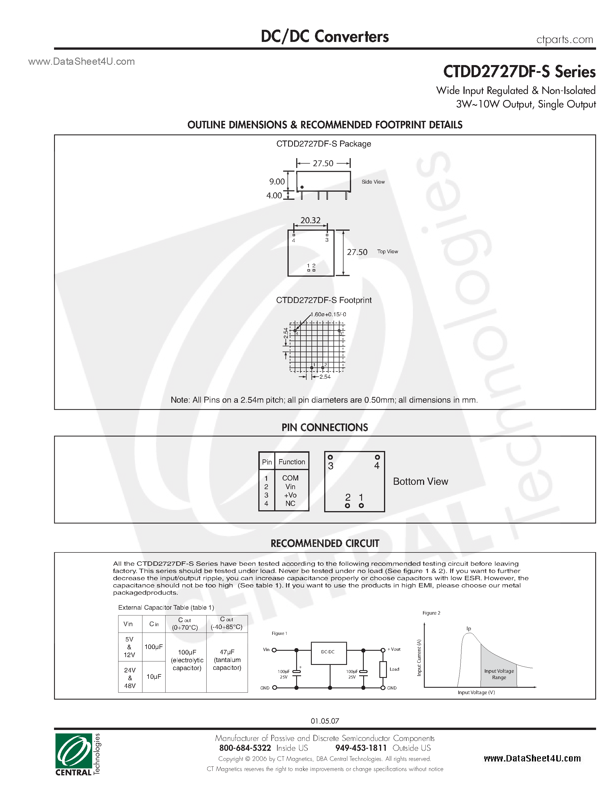 Datasheet CTDD2727DF-S - DC/DC Converters page 2