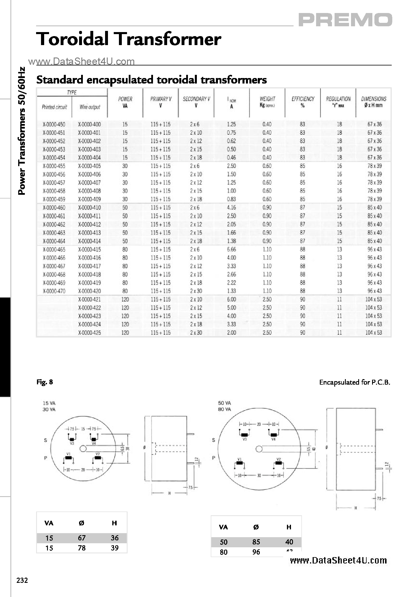 Даташит X-0000-xxx - TRANSFORMER страница 2