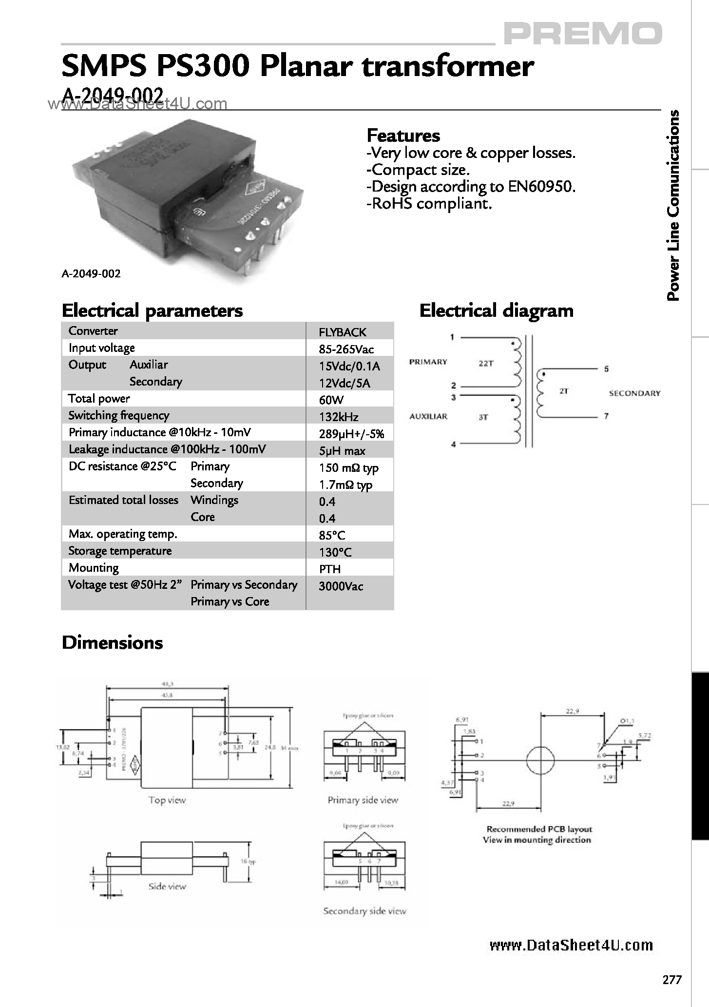 Datasheet A-2049-002 - PLC Components page 1