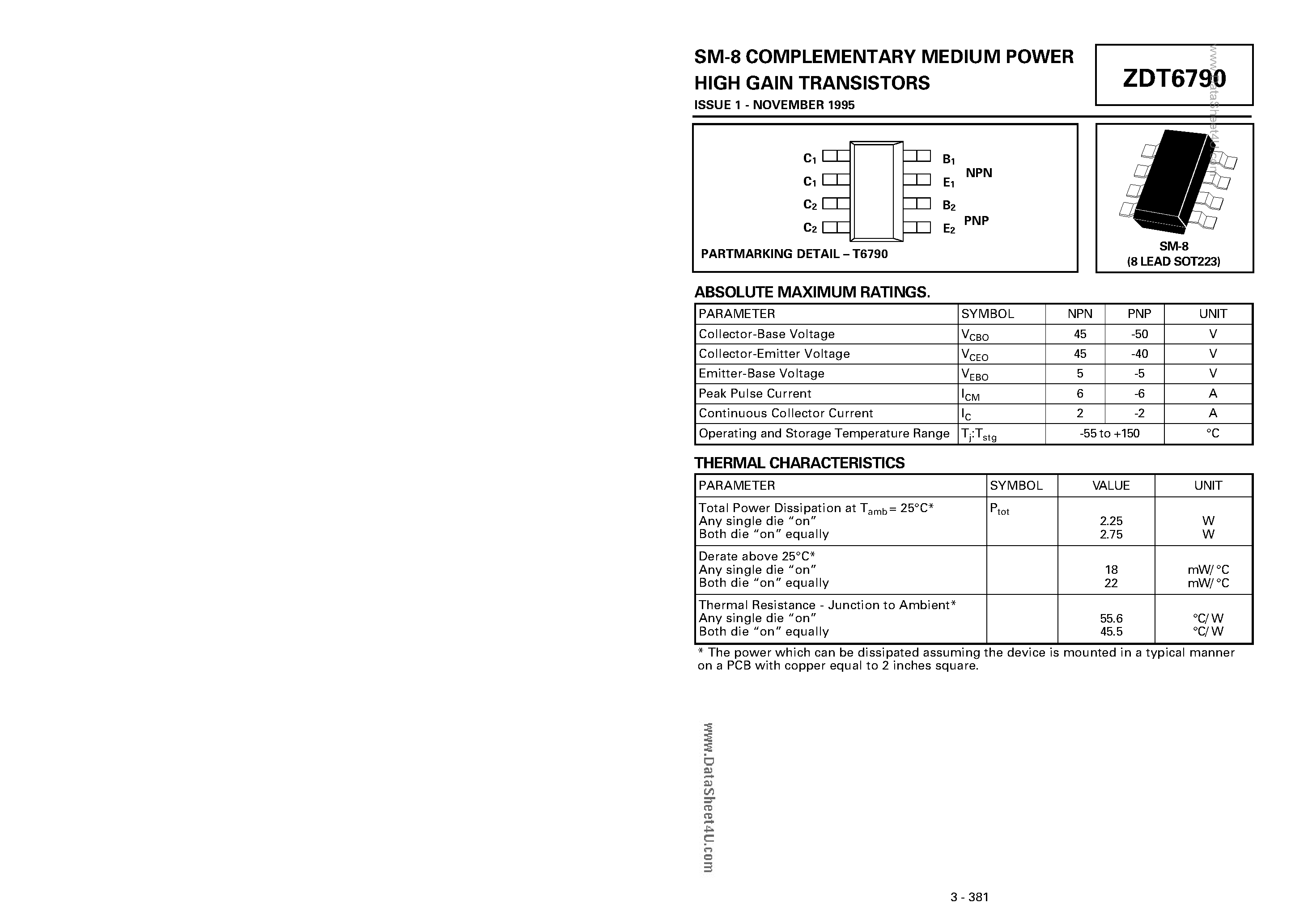 Даташит на микросхему T6790 страница 1 Даташит T6790 - Search -----> ZDT6790 страница 1