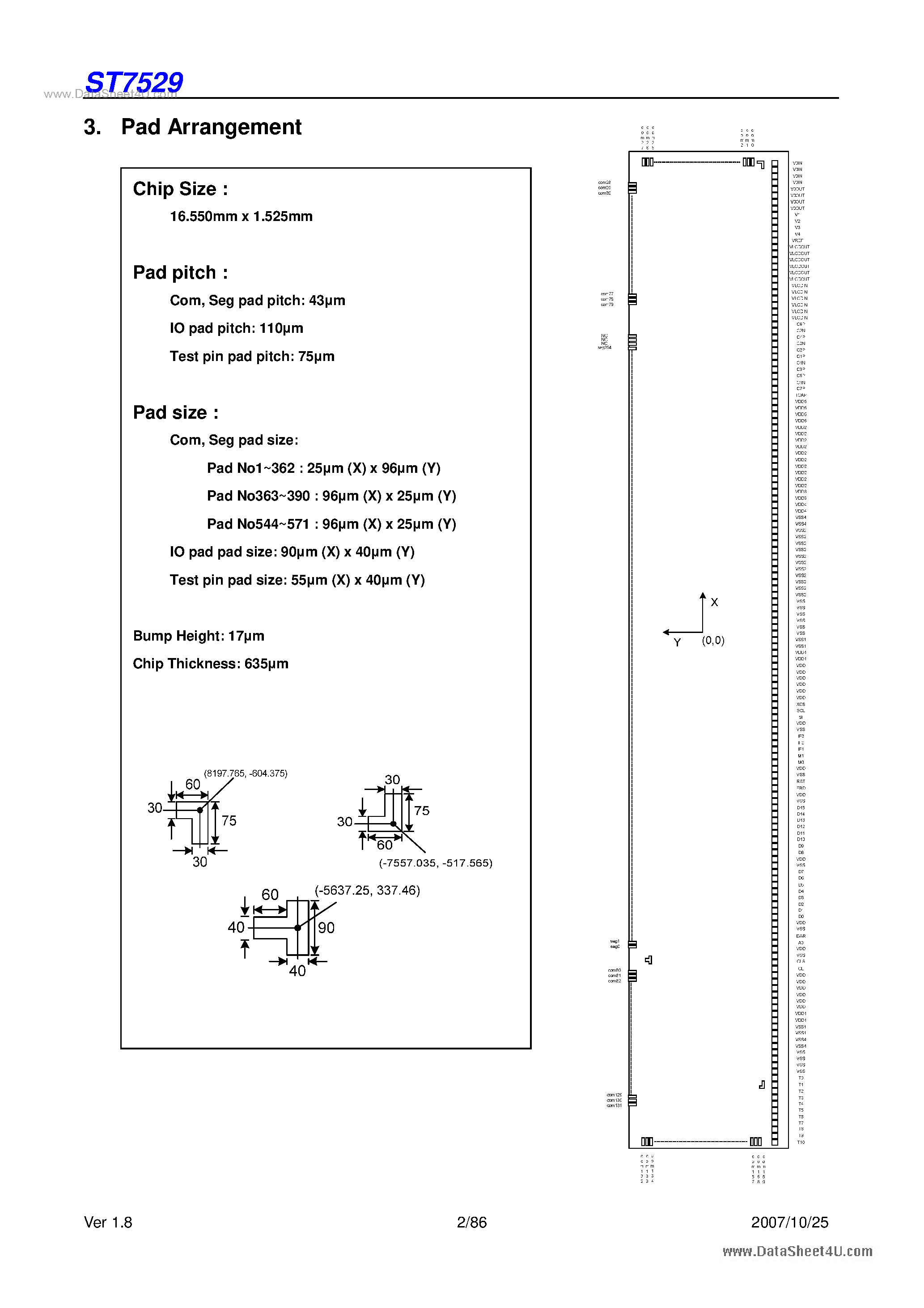 Datasheet ST7529 - 32-Gray Scale Dot Matrix LCD Controller / Driver page 2