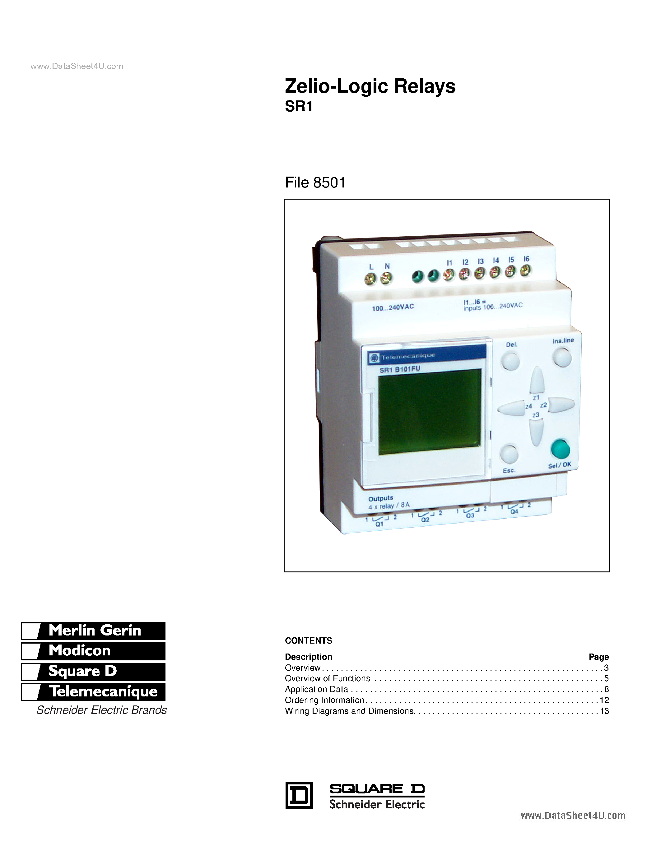 Datasheet SR1 - Relay page 1
