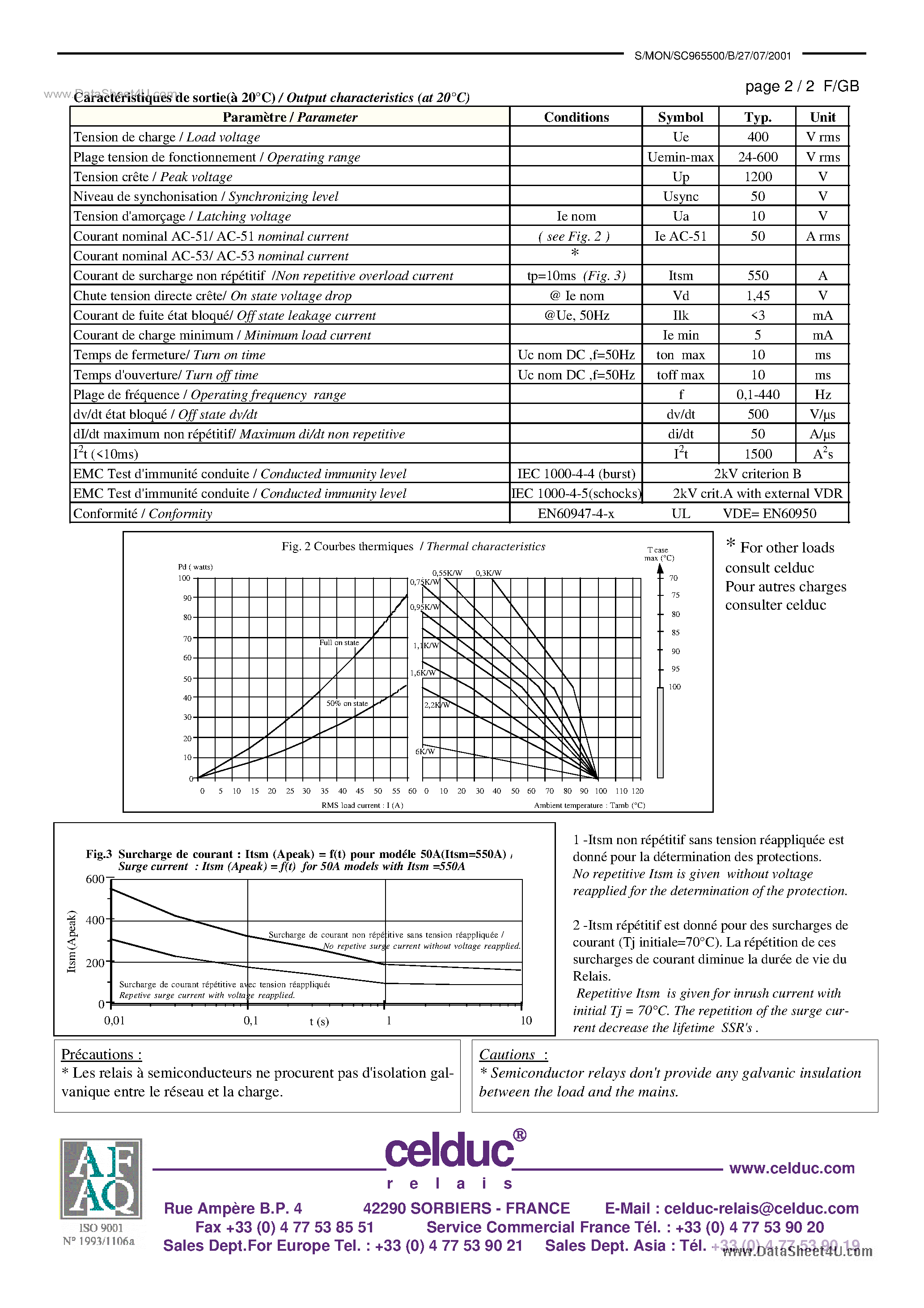 Datasheet SC965500 - Power Solid State Relay page 2