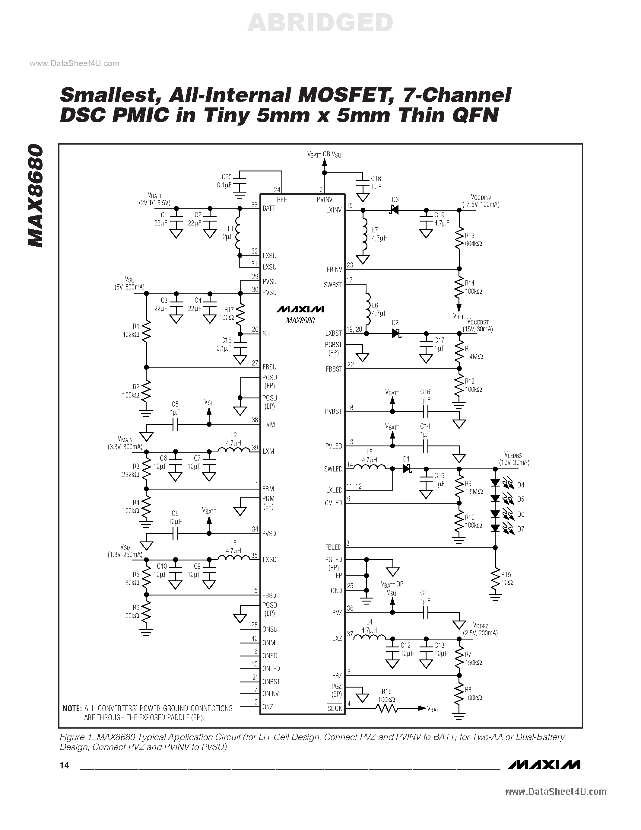 Даташит MAX8680 - 7-Channel DSC PMIC страница 2