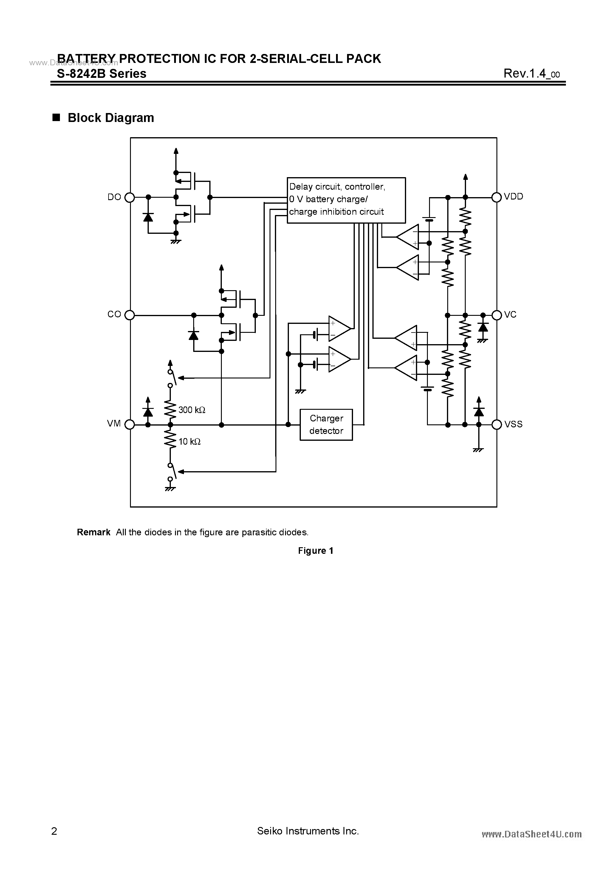 Datasheet S-8242B - BATTERY PROTECTION IC page 2