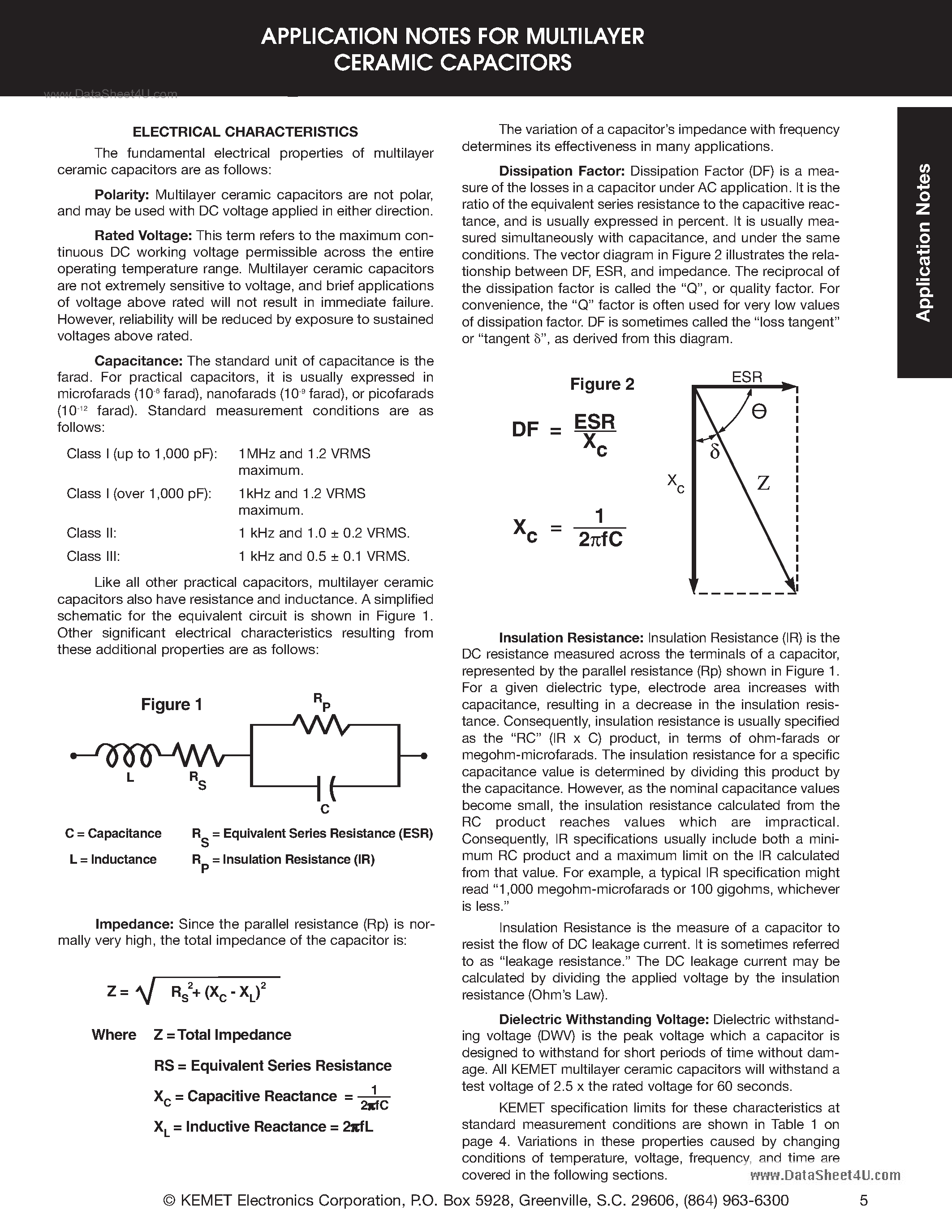 Datasheet M39014 - Multylayer Ceramic Capacitors page 2