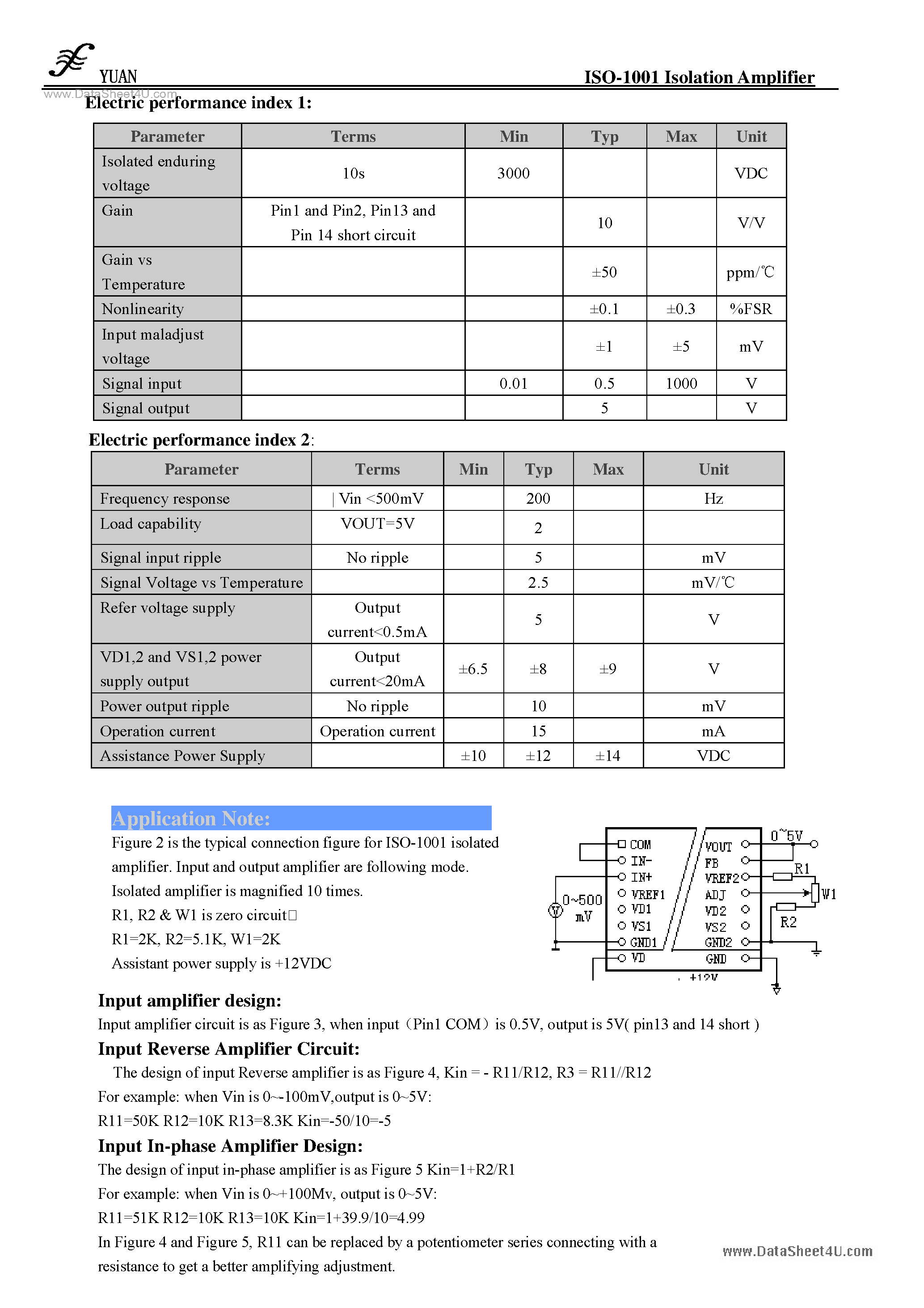 Datasheet ISO-1001 - 0-+/-10VDC or 0-5V AC Signal Converter page 2