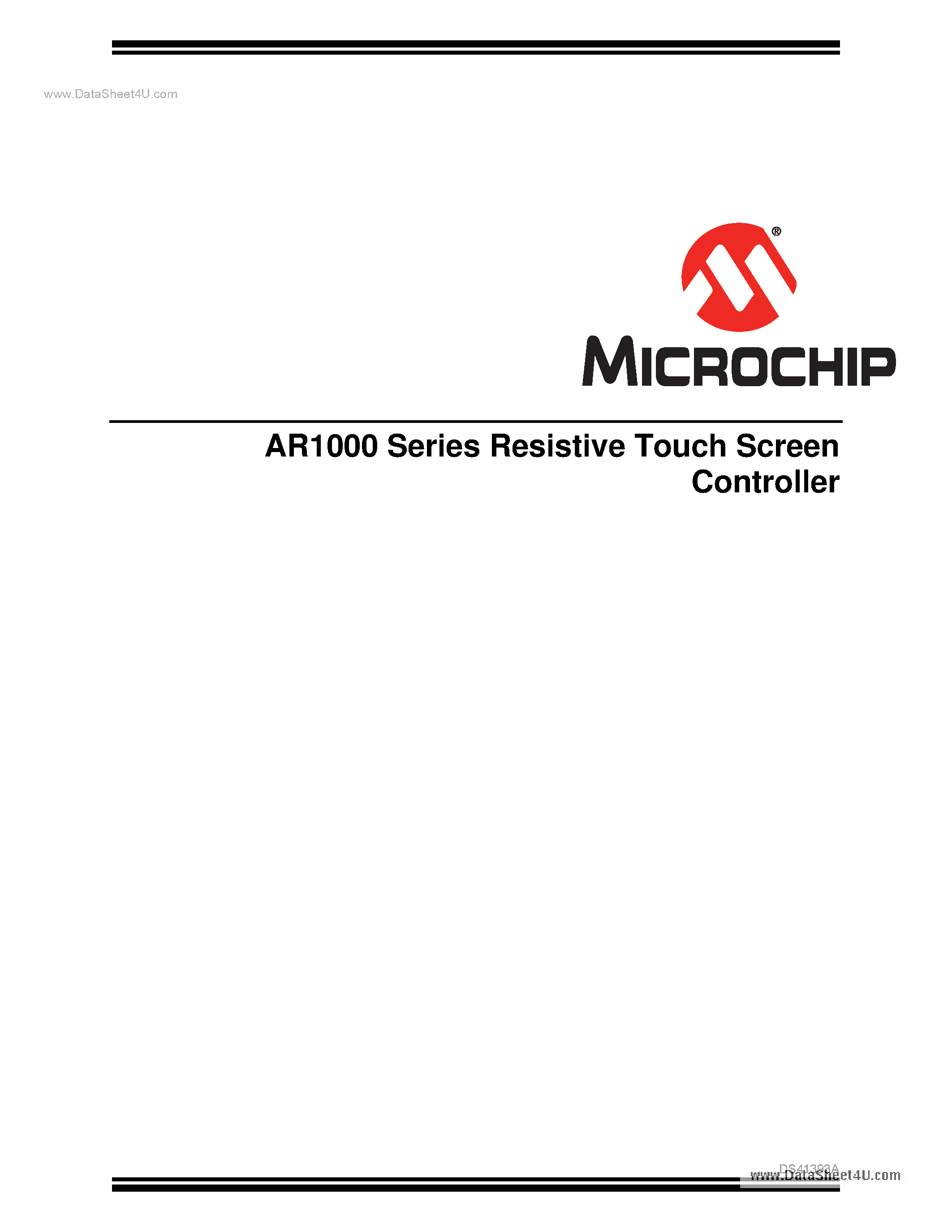Datasheet AR1010 - Resistive Touch Screen Controller page 1