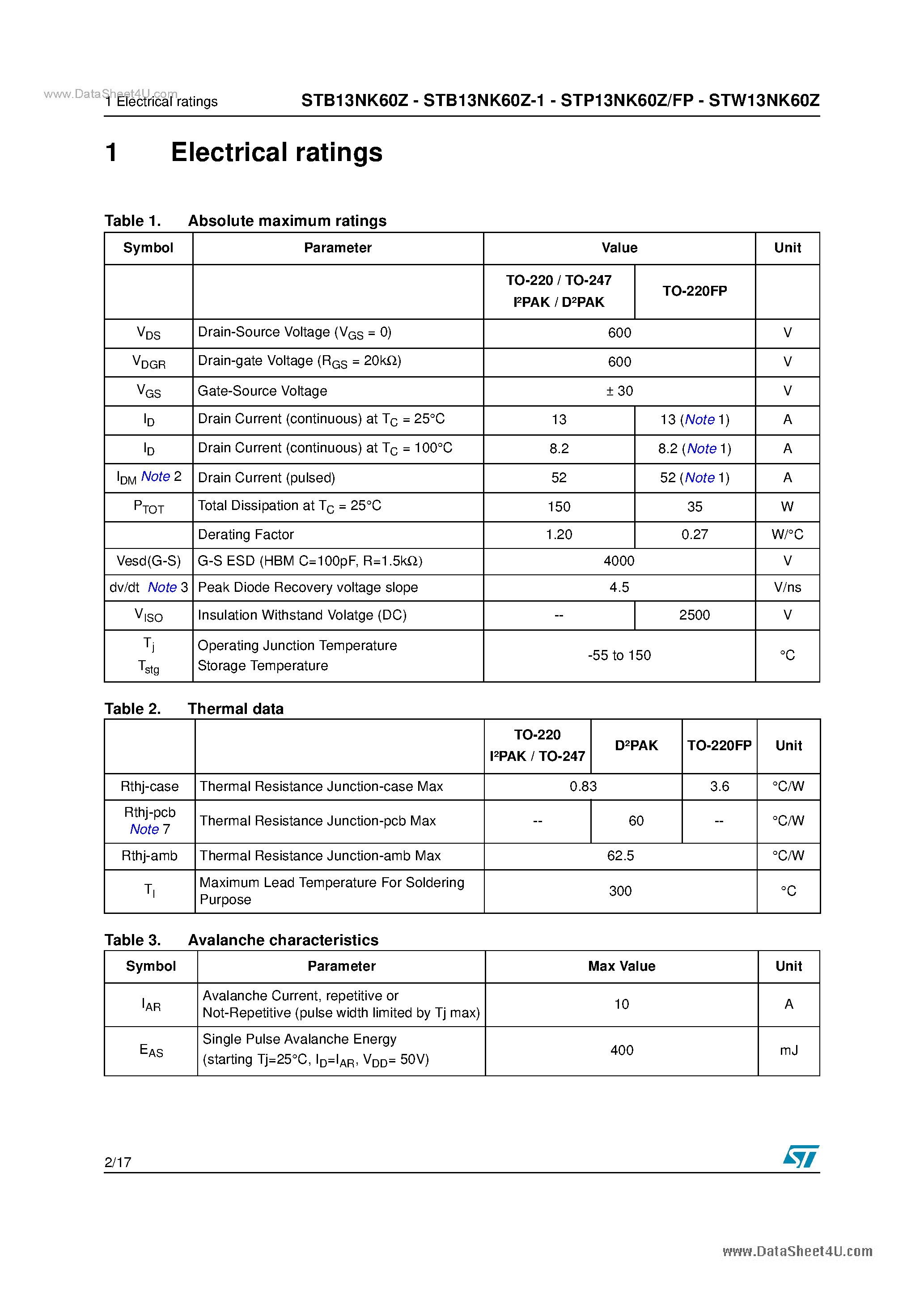 Даташит на микросхему P13NK60ZFP страница 2 Даташит P13NK60ZFP - Search -----> STP13NK60ZFP страница 2