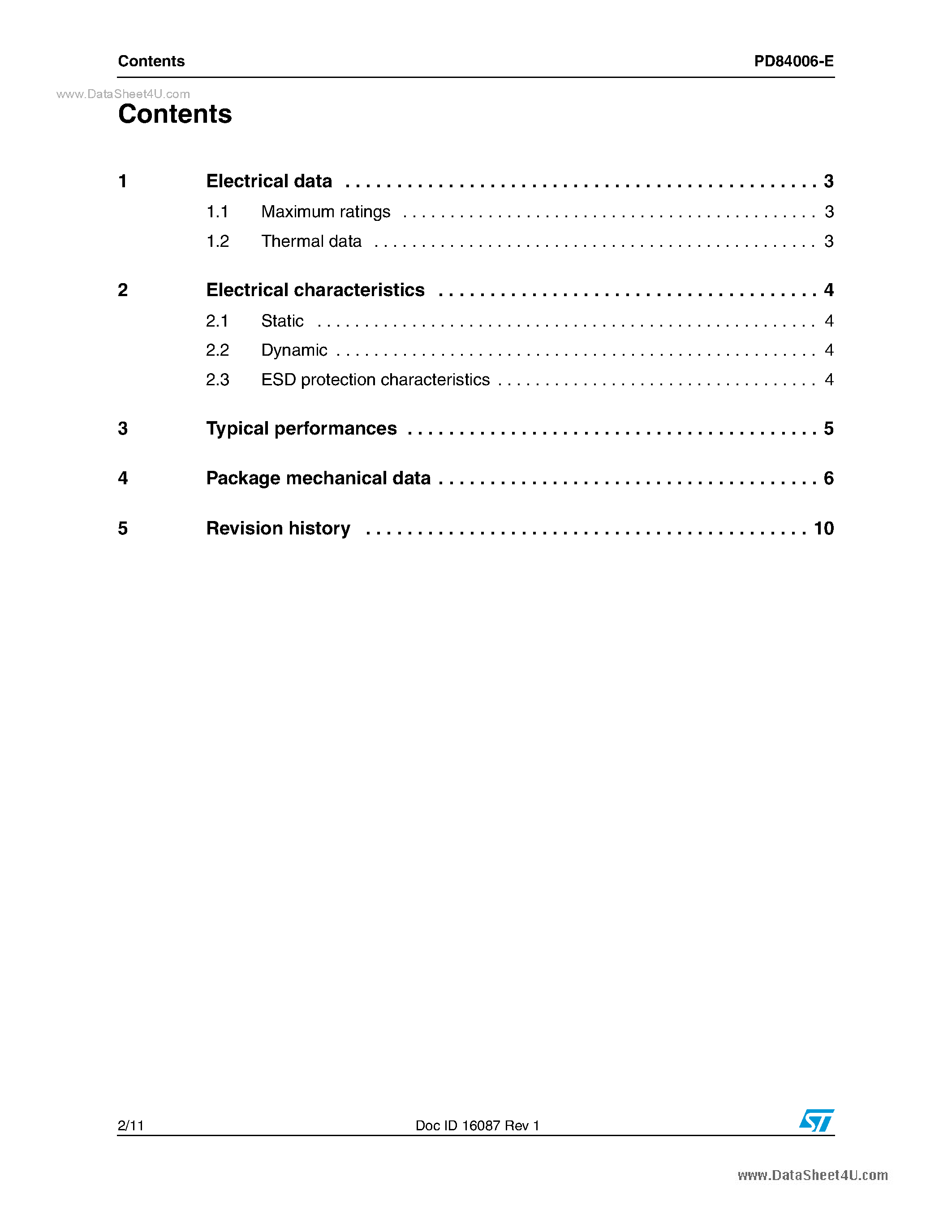 Даташит на микросхему PD84006-E страница 2 Даташит PD84006-E - RF Power Transistor страница 2