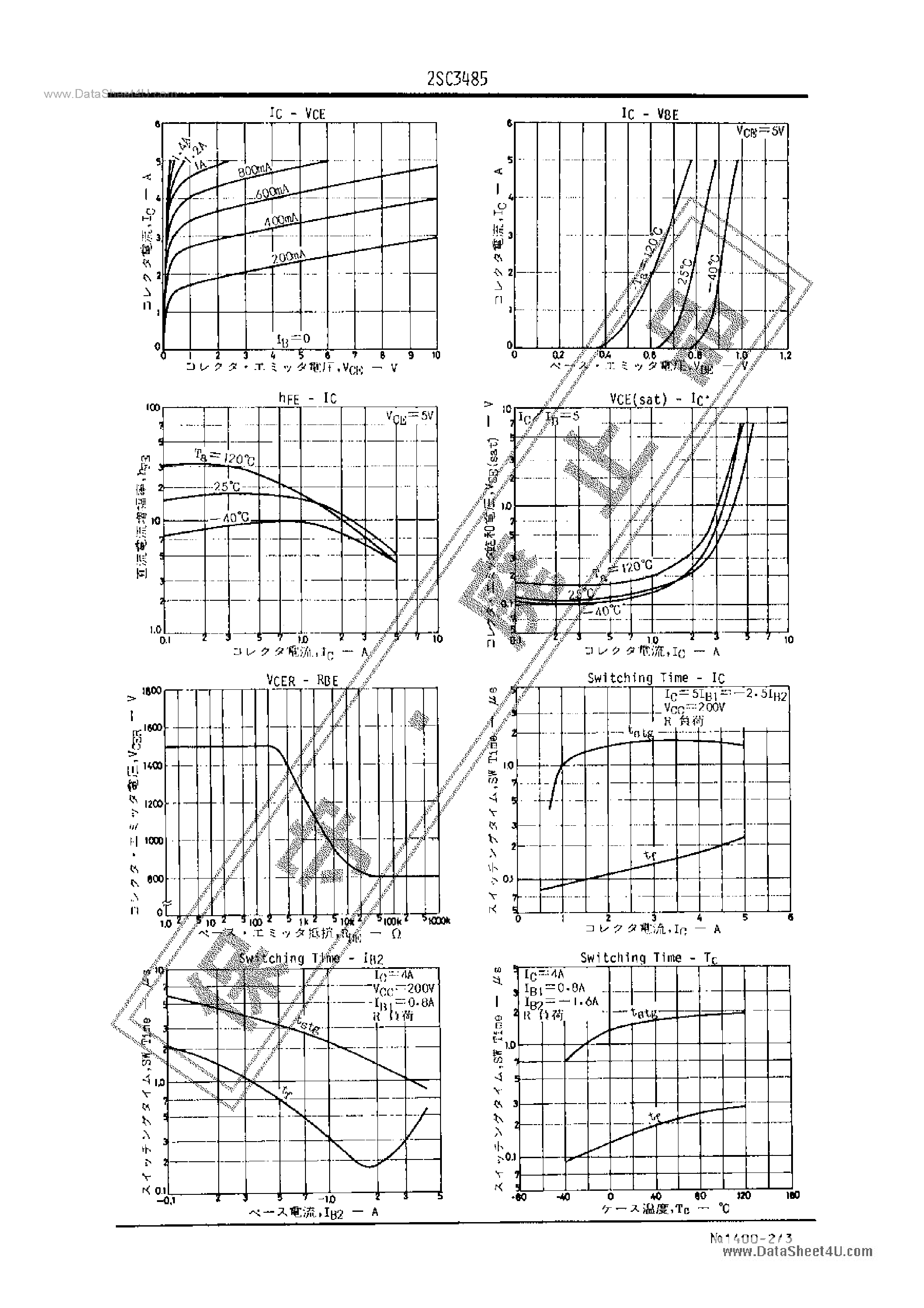Даташит на микросхему 2SC3485 страница 2 Даташит 2SC3485 - 2SC3485 страница 2