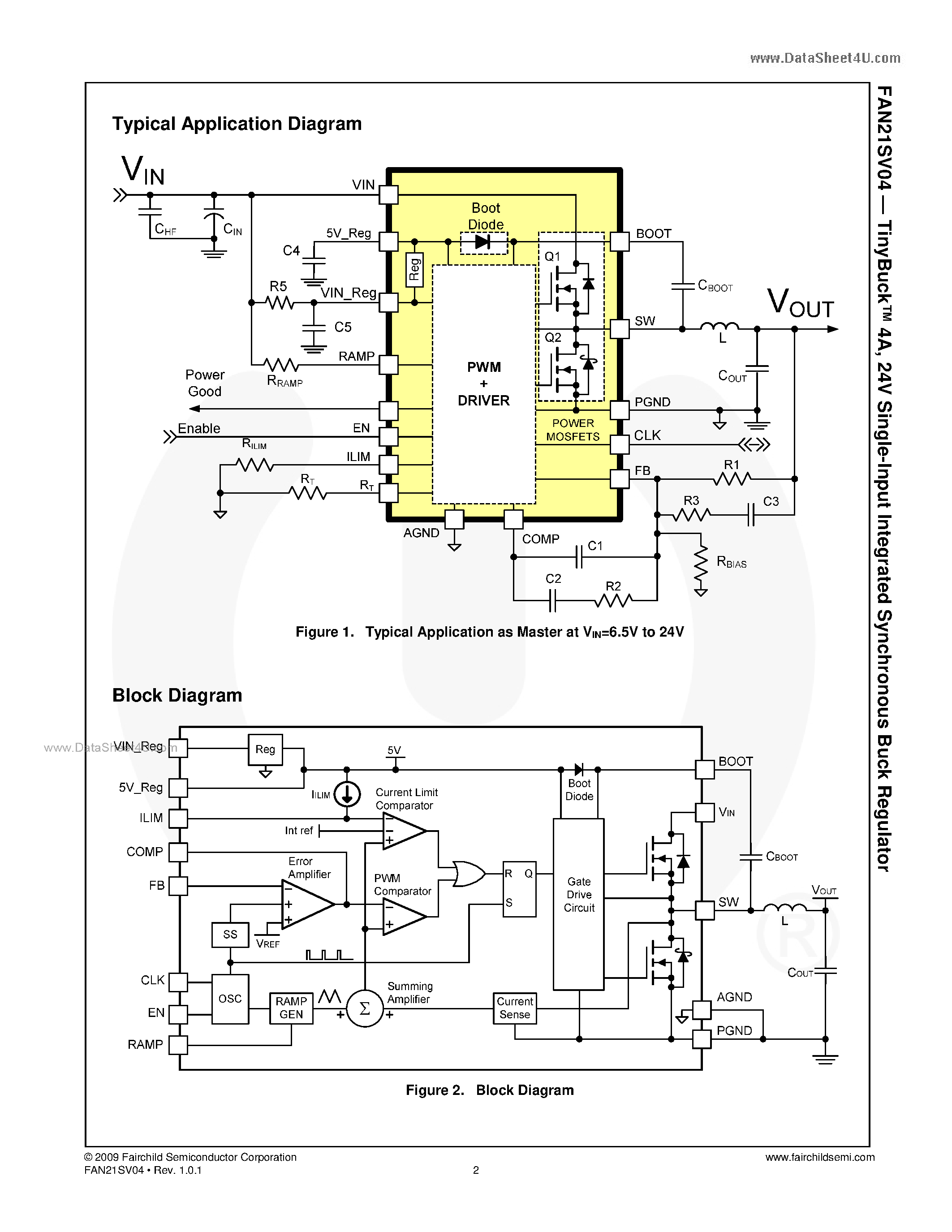 Datasheet FAN21SV04 - 24V Single-Input Integrated Synchronous Buck Regulator page 2