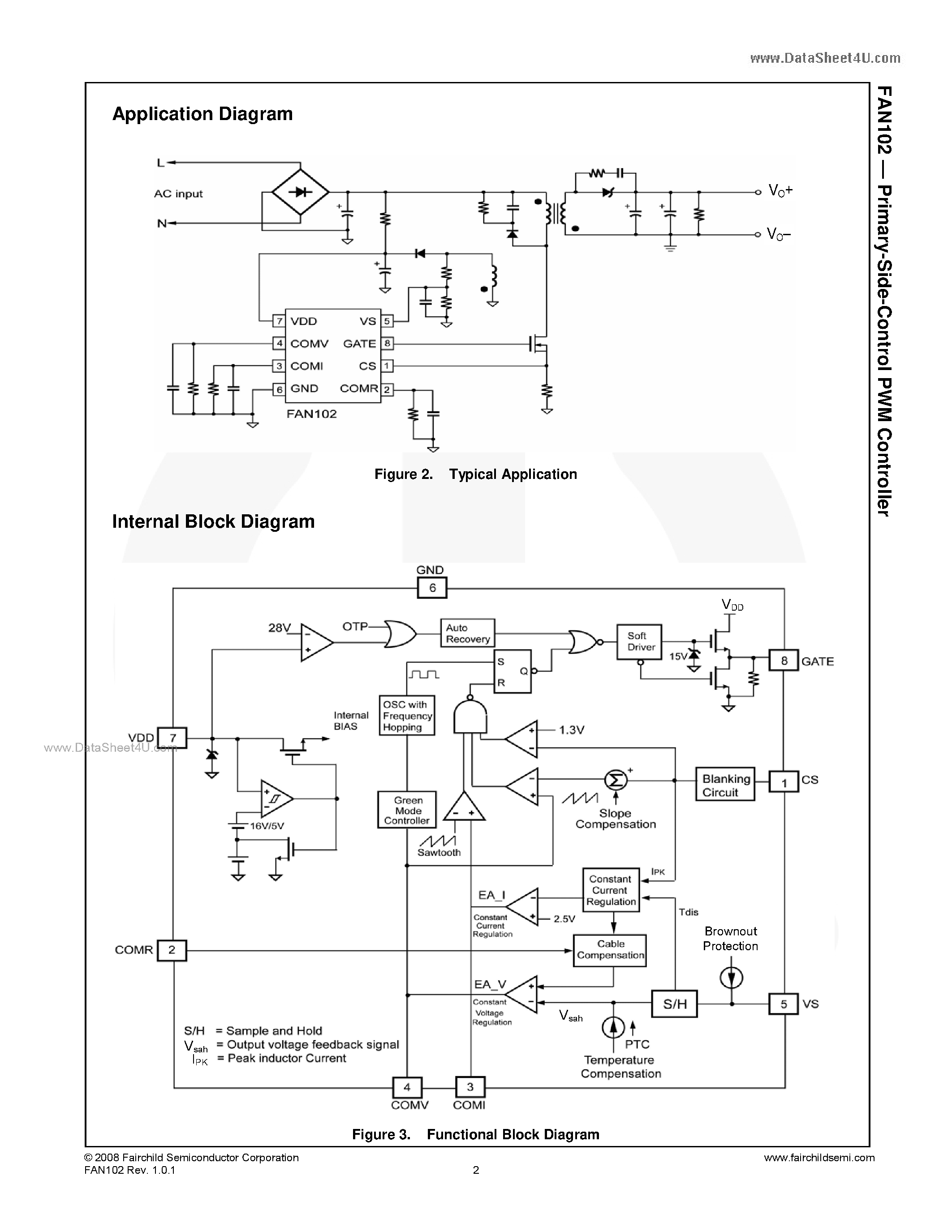 Даташит на микросхему FAN102 страница 2 Даташит FAN102 - Primary-Side-Control PWM Controller страница 2